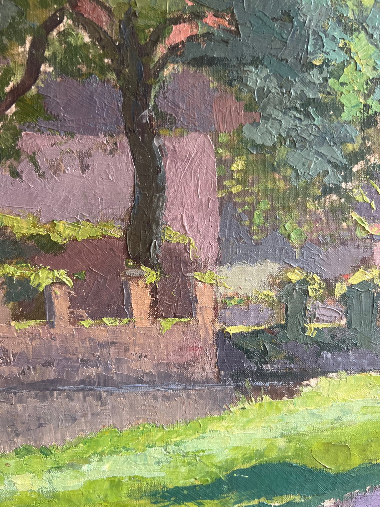 French Impressionist Oil on Canvas Painting