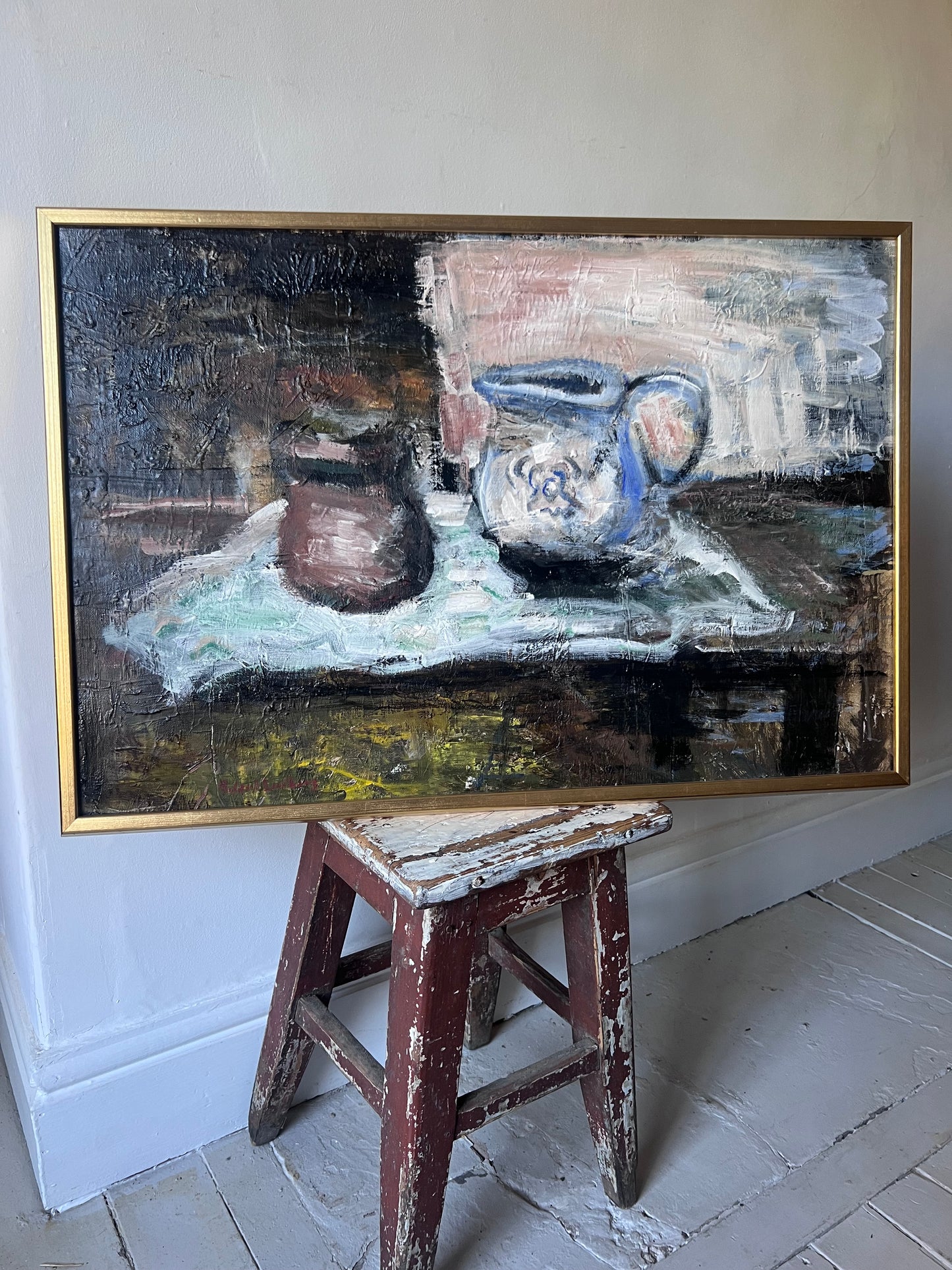 Large Mid Century Swedish Oil Painting