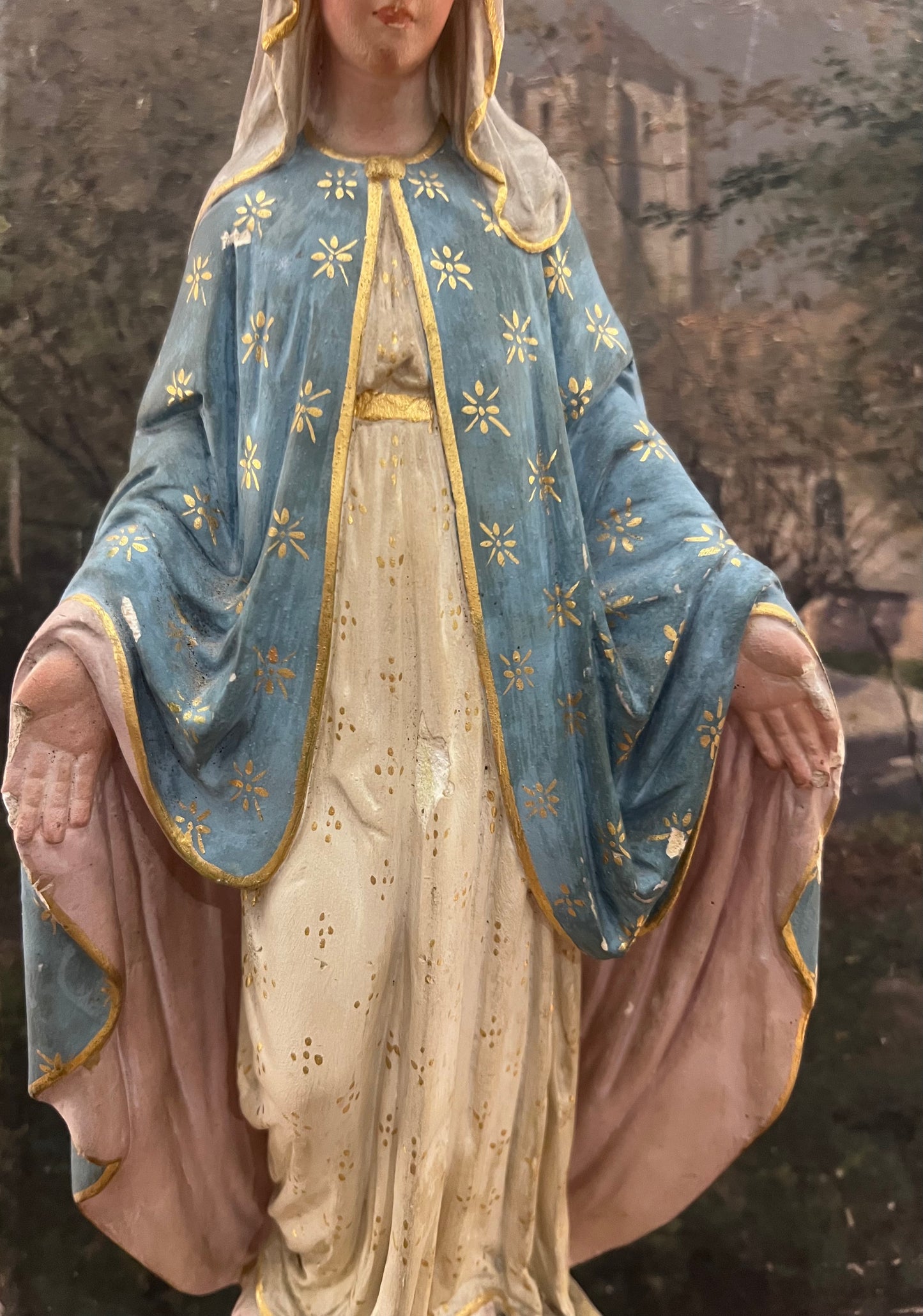 Beautiful old French Madonna Figure