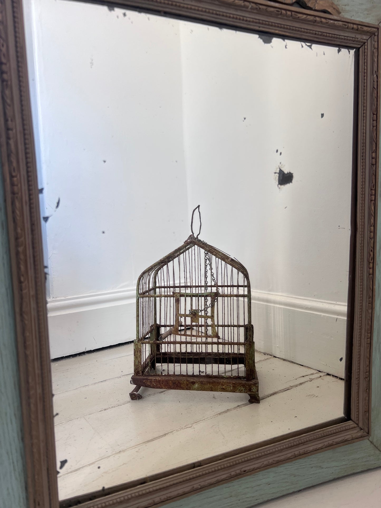 Nicely Distressed French Mirror