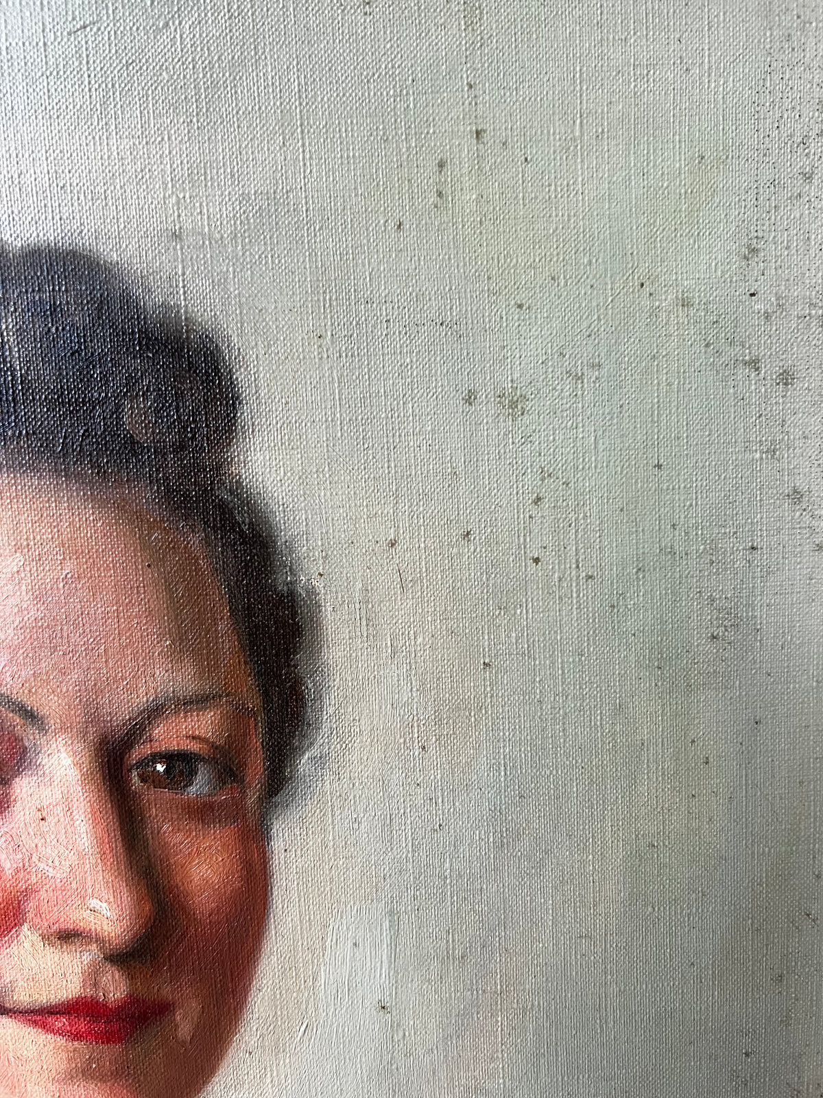 Beautiful French Oil on Canvas Portrait Painting