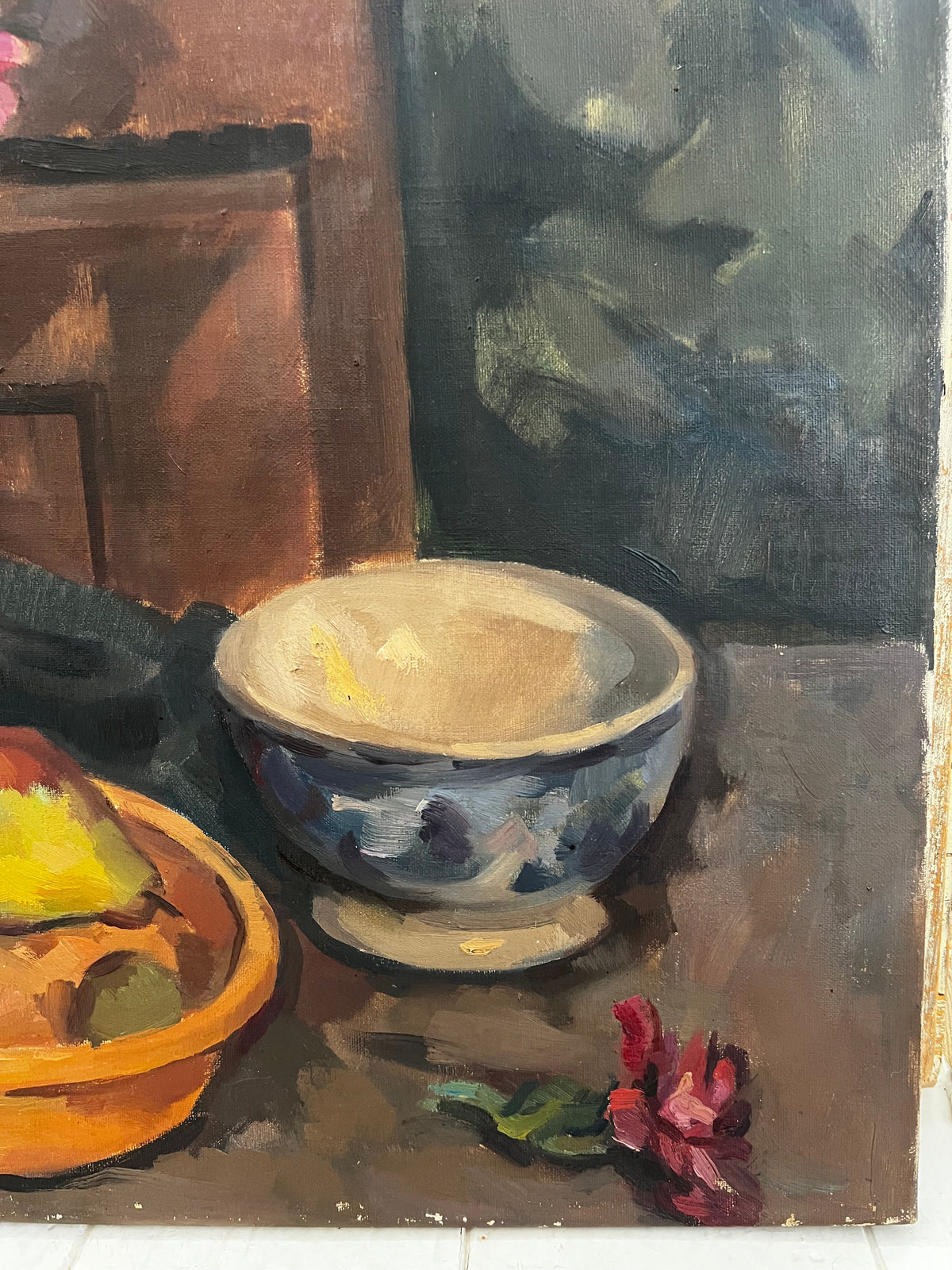Large Oil on Canvas Still Life Painting by Wilfried Sybrands 1912-1991