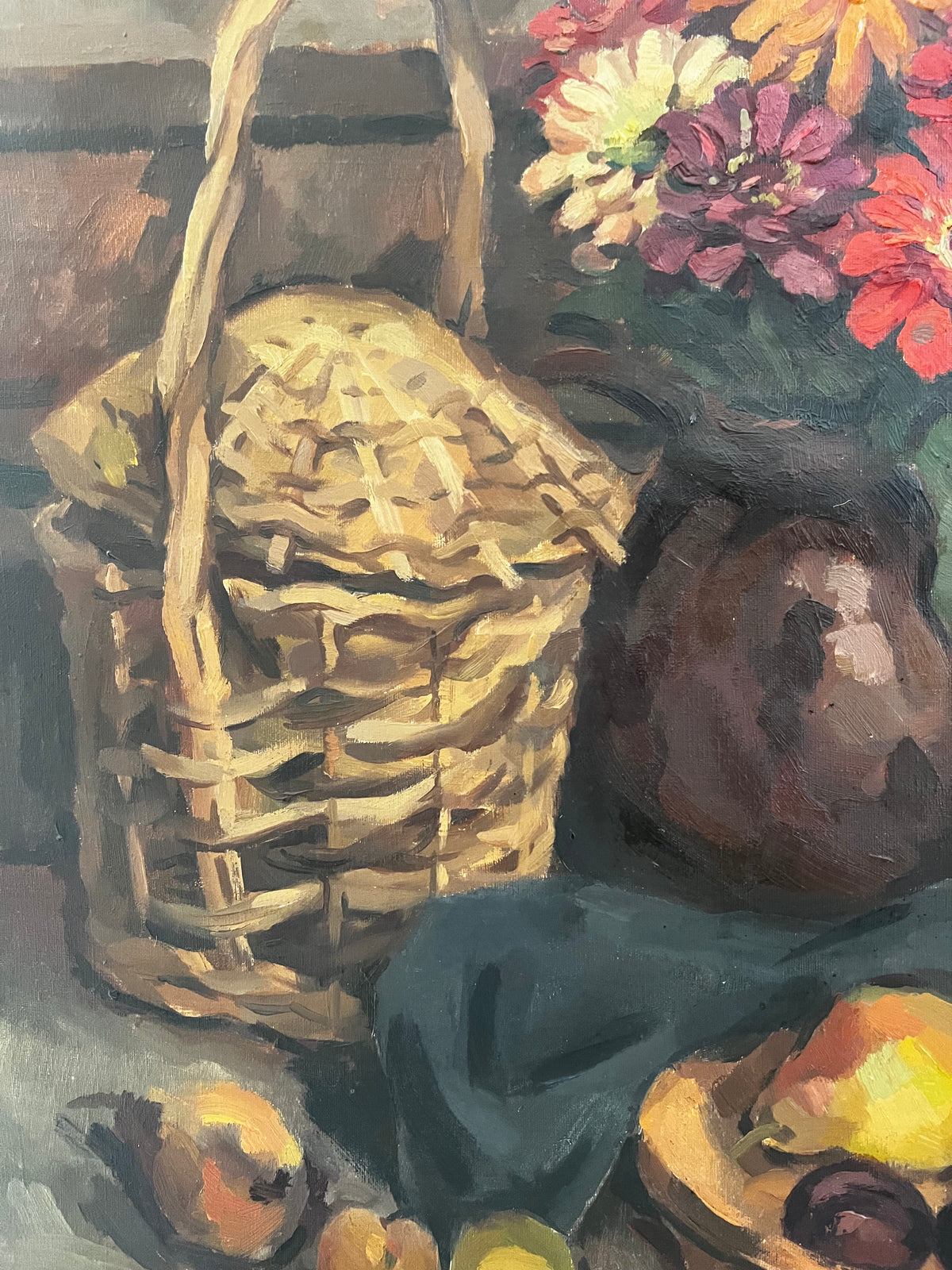 Large Oil on Canvas Still Life Painting by Wilfried Sybrands 1912-1991