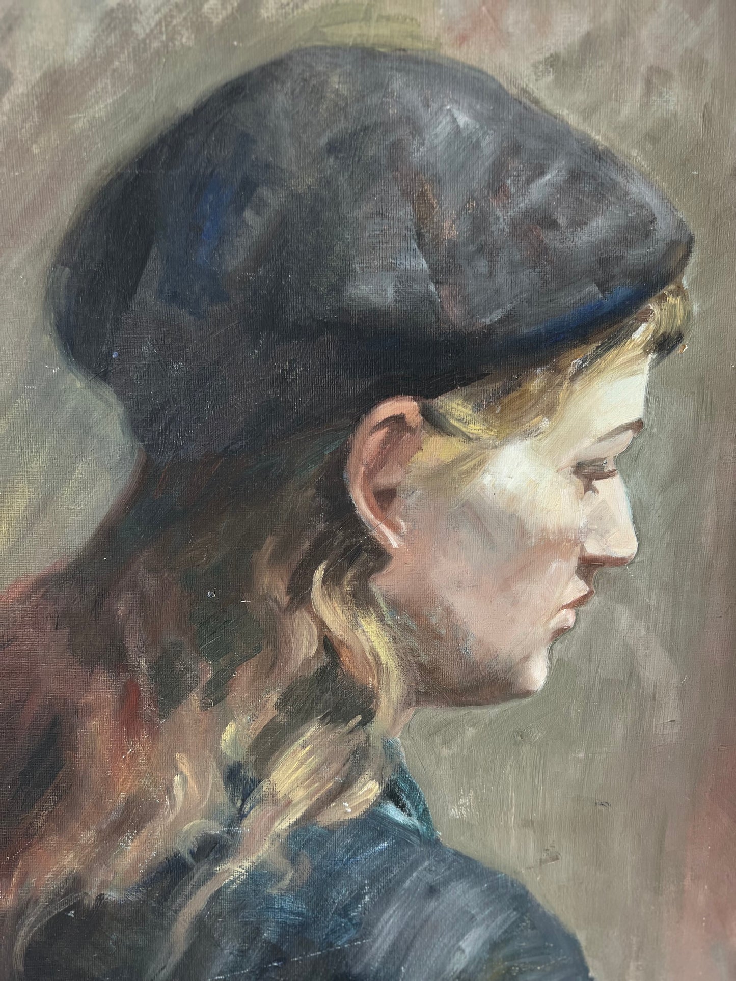 Double sided French Portrait Oil Painting