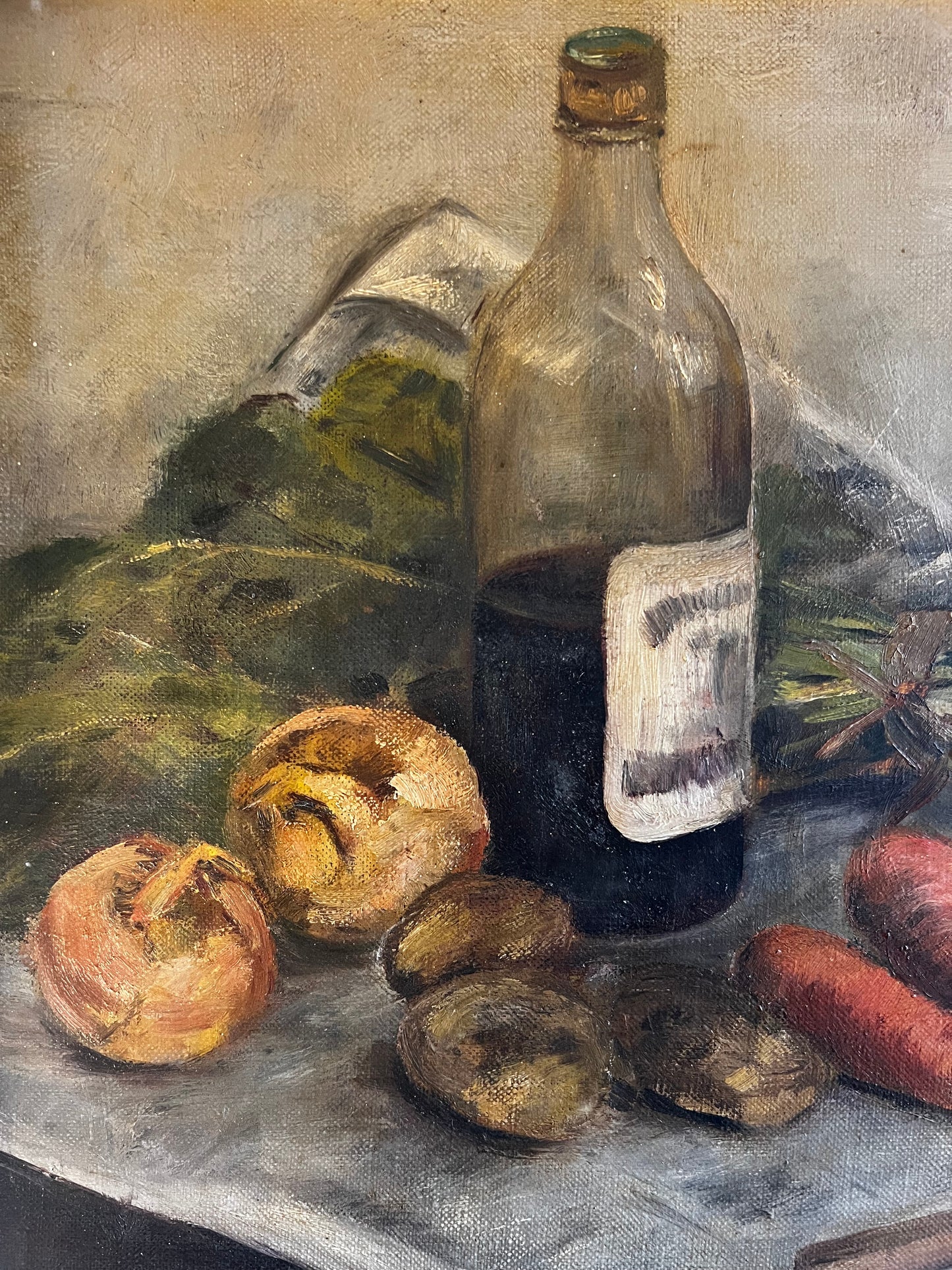 Gorgeous Vintage Kitchen Still Life Oil Painting on Canvas