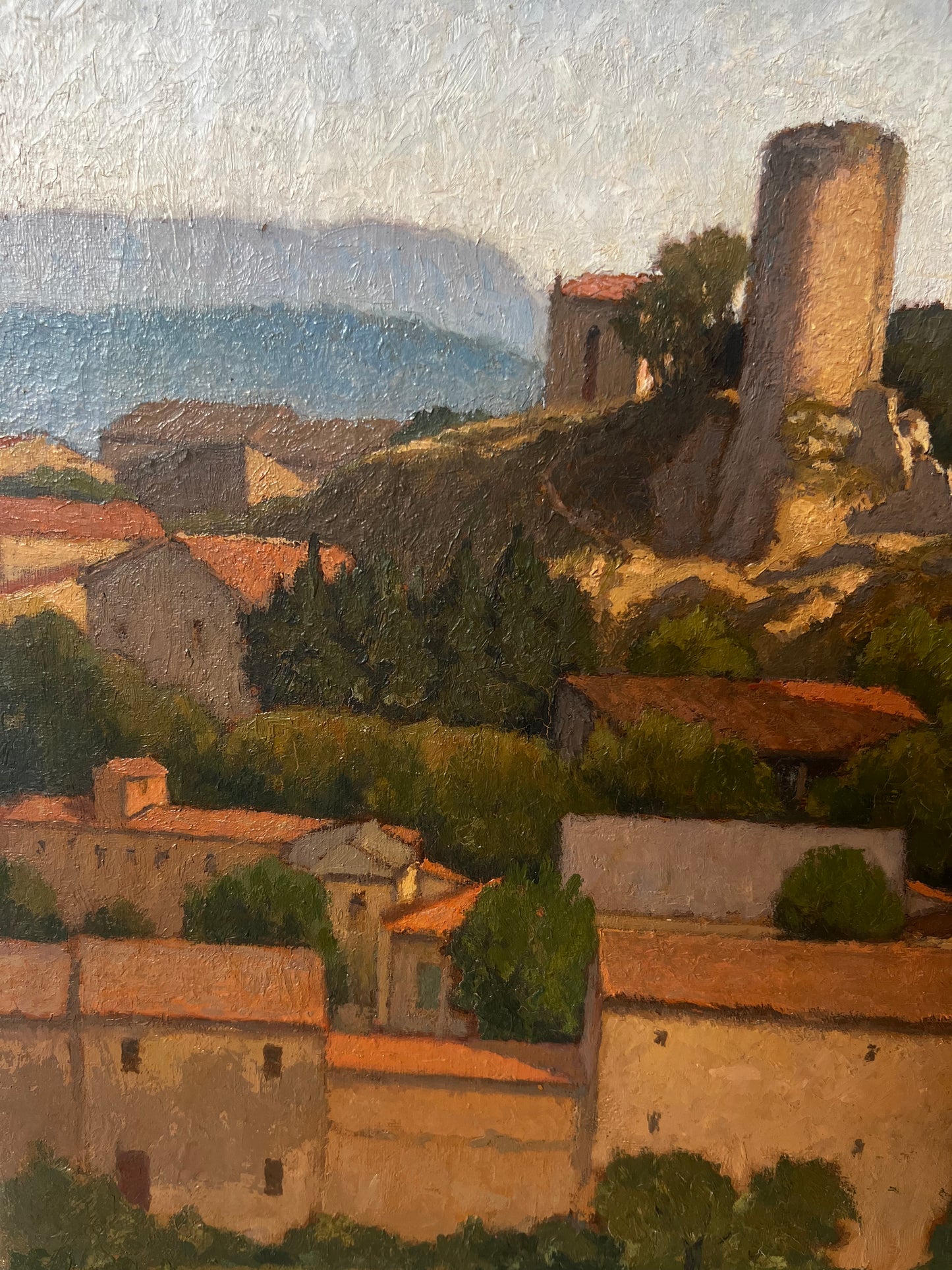 ‘Provence Town’ Beautiful French Oil Painting