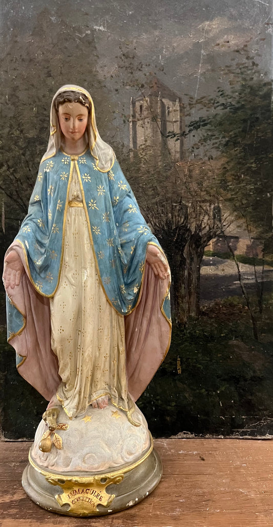 Beautiful old French Madonna Figure