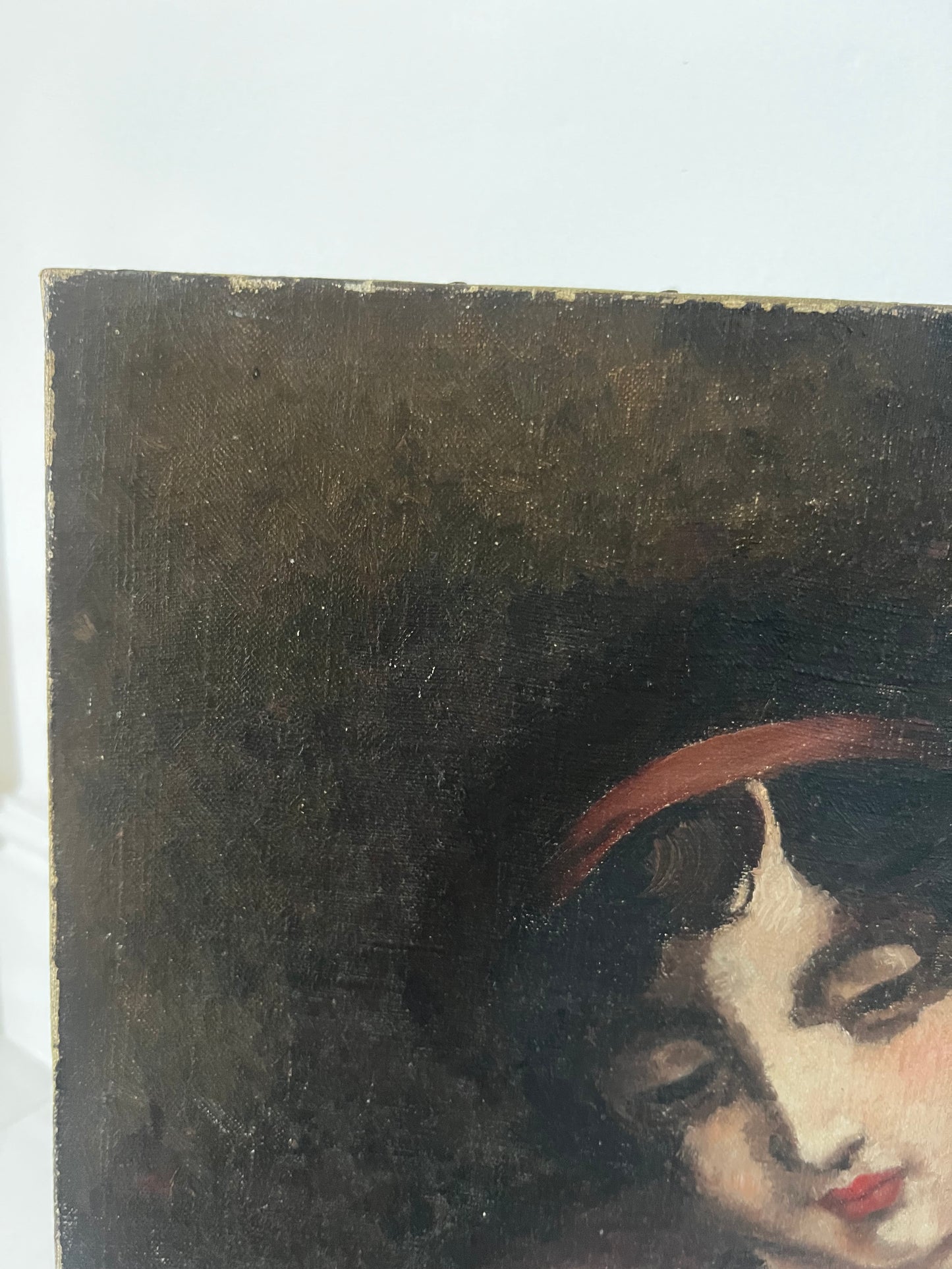 French Female Portrait Oil Painting on Canvas