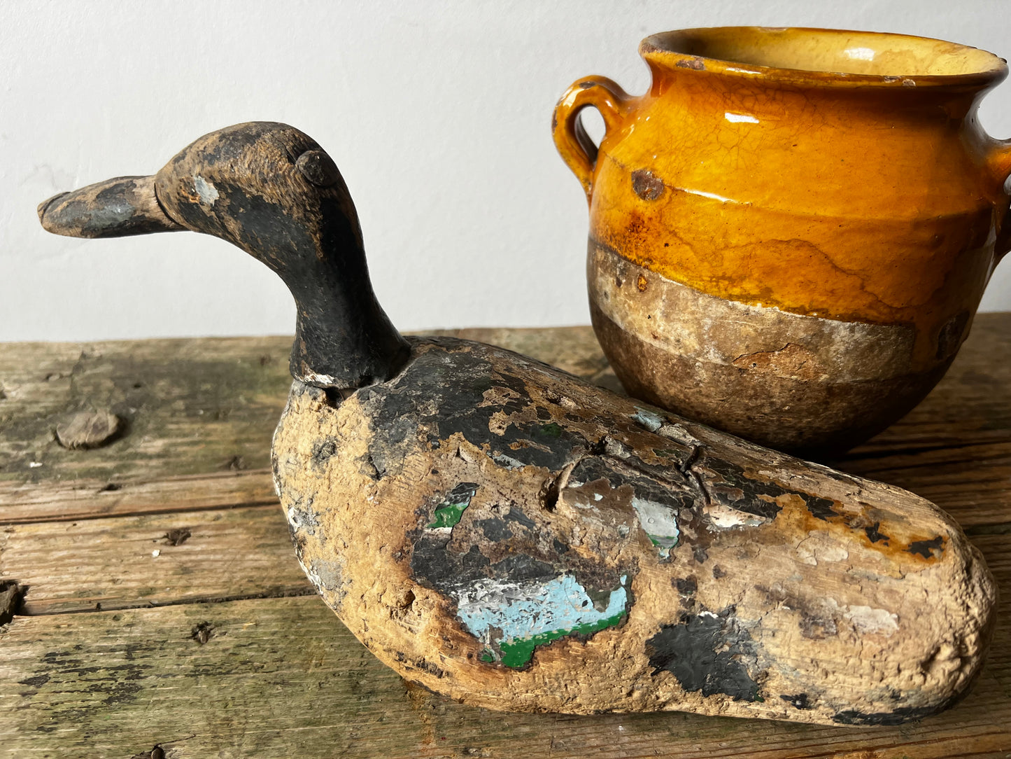 Antique French Decoy Duck No 1 (Beaky)