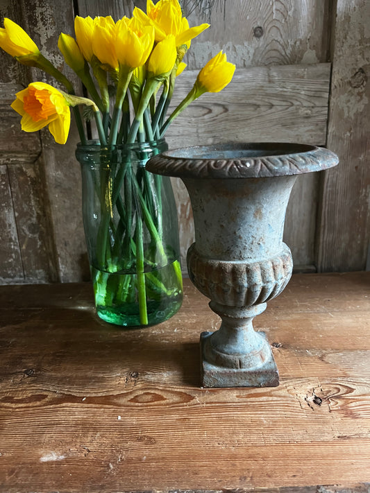 Pale Blue Old French Urn