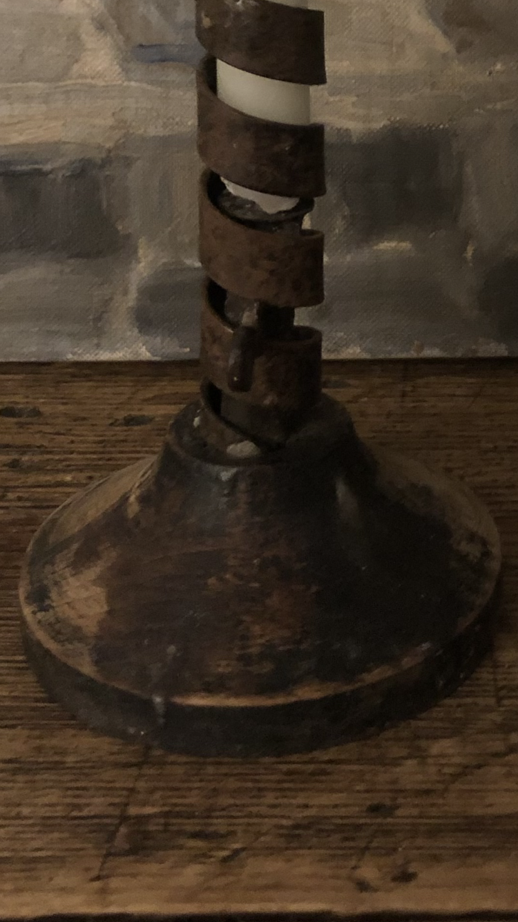 French 19th Century Rat de Cave Candlestick