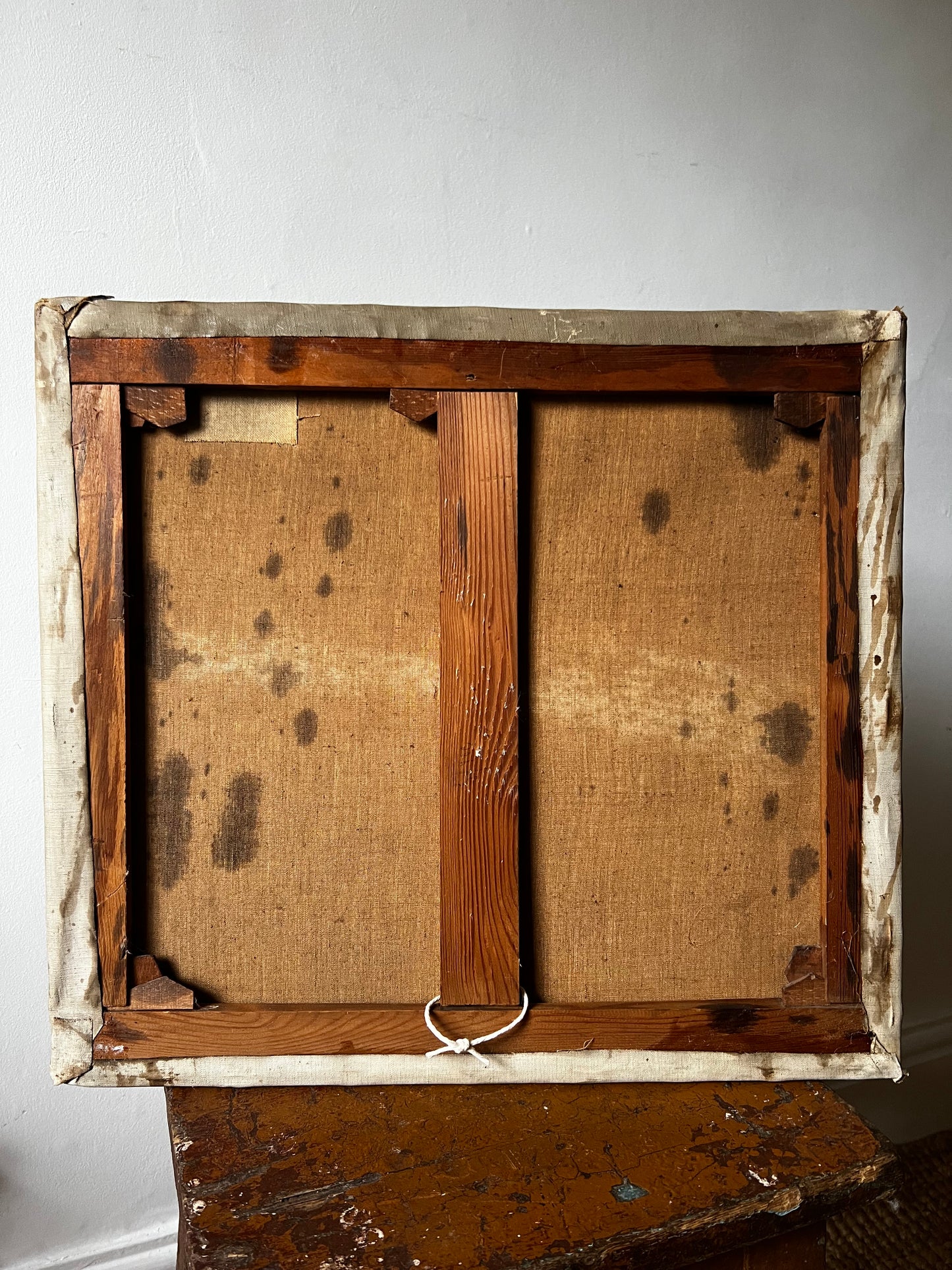 French 1930’s Still Life Oil Painting on Canvas Pears & Flowers