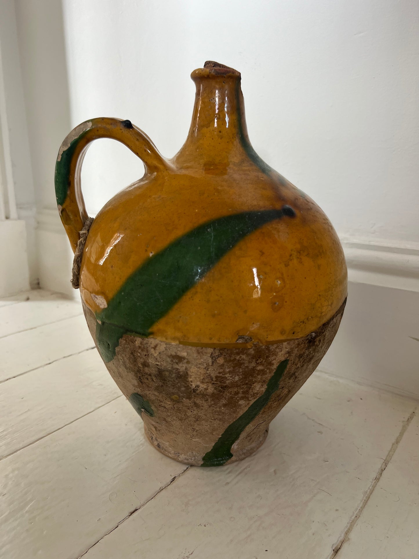 Unique French 19th Century Olive Oil Pot from Beziers