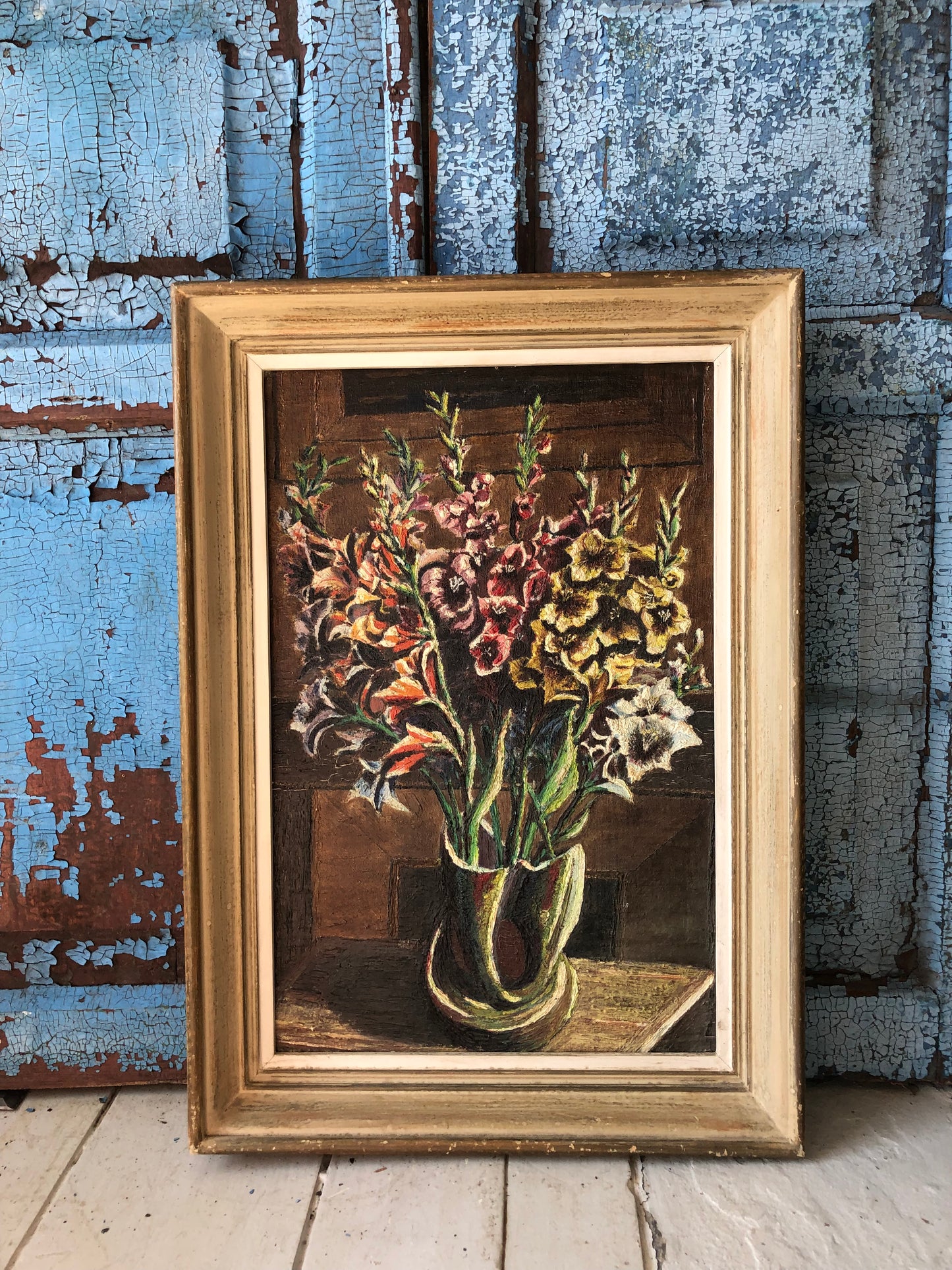 French mid century Gladioli Painting