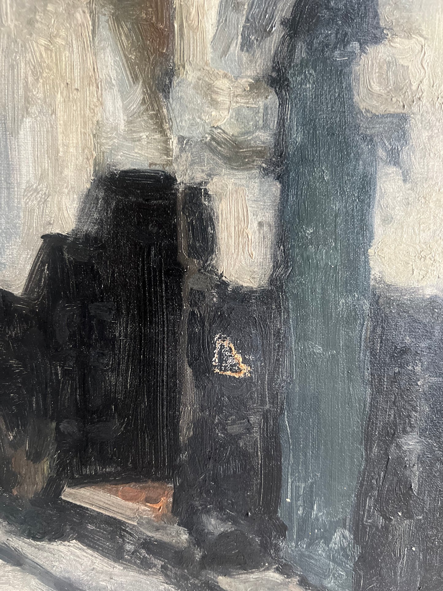 Very Large Belgian Oil on Canvas Street Scene 1931?