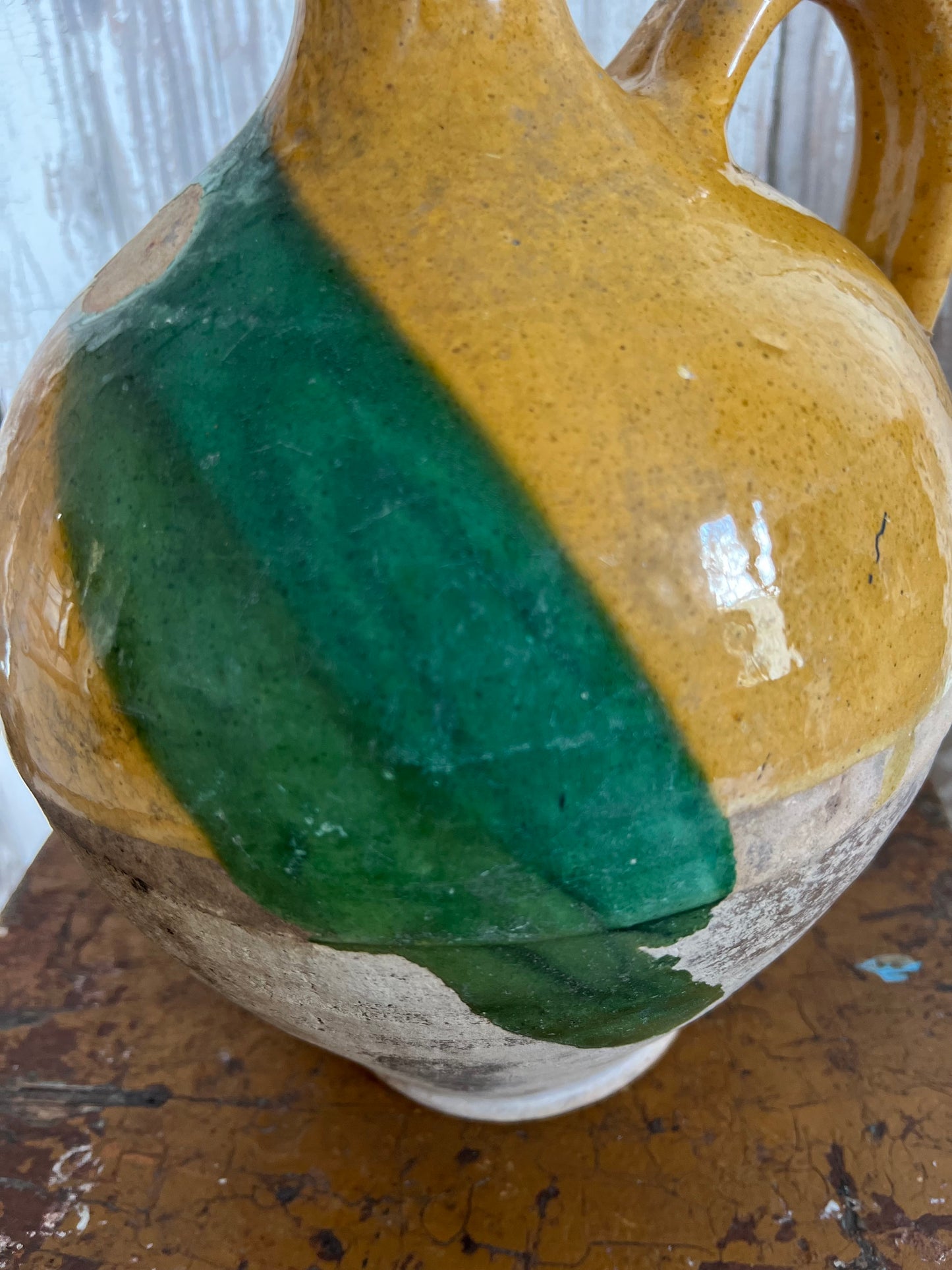 Unique French 19th Century Olive Oil Pot from Beziers