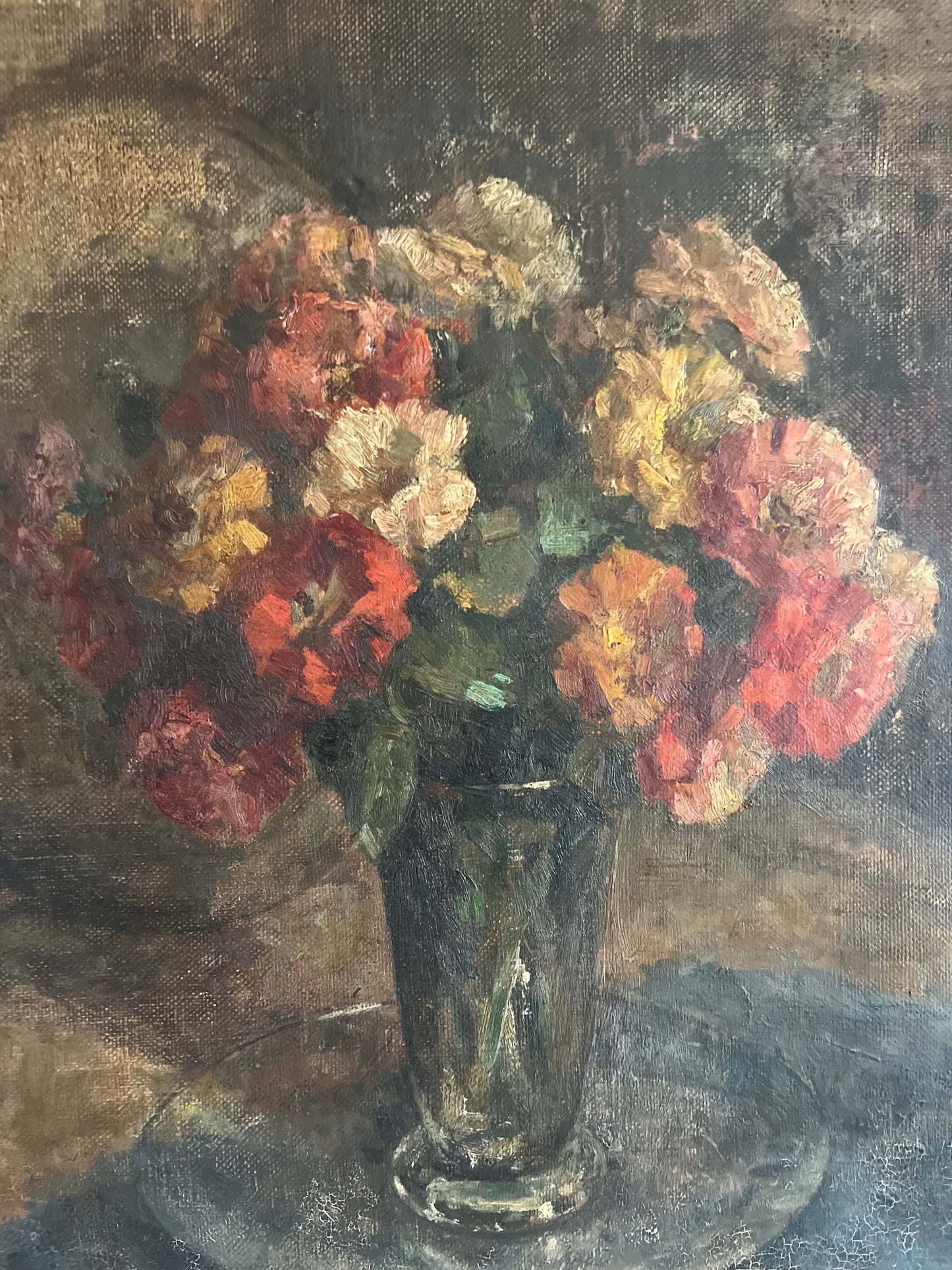 RESERVED FOR J Gorgeous Post Impressionist Floral Oil Painting by Geo Bierand 1895-1953