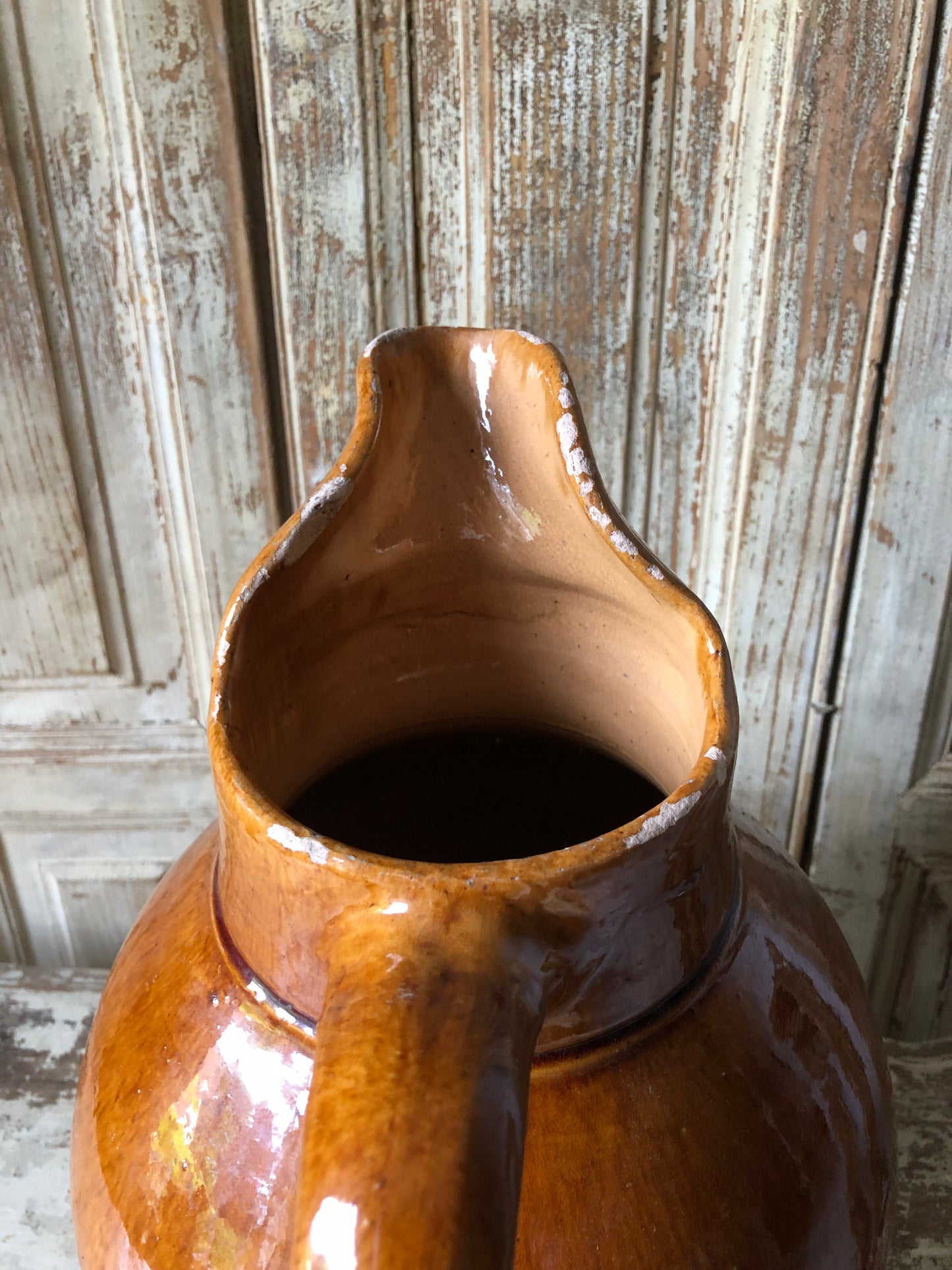 Very Large French Cider Jug with gorgeous rich glaze