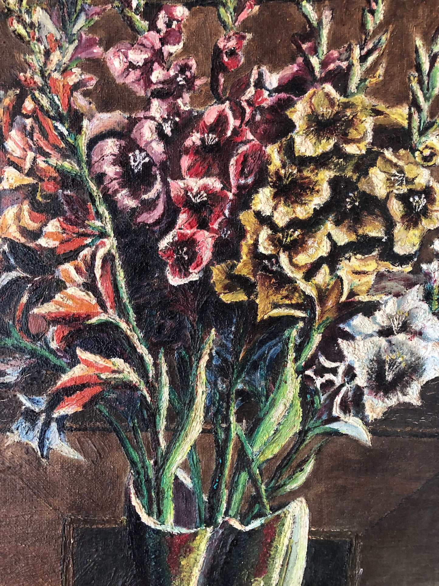 French mid century Gladioli Painting