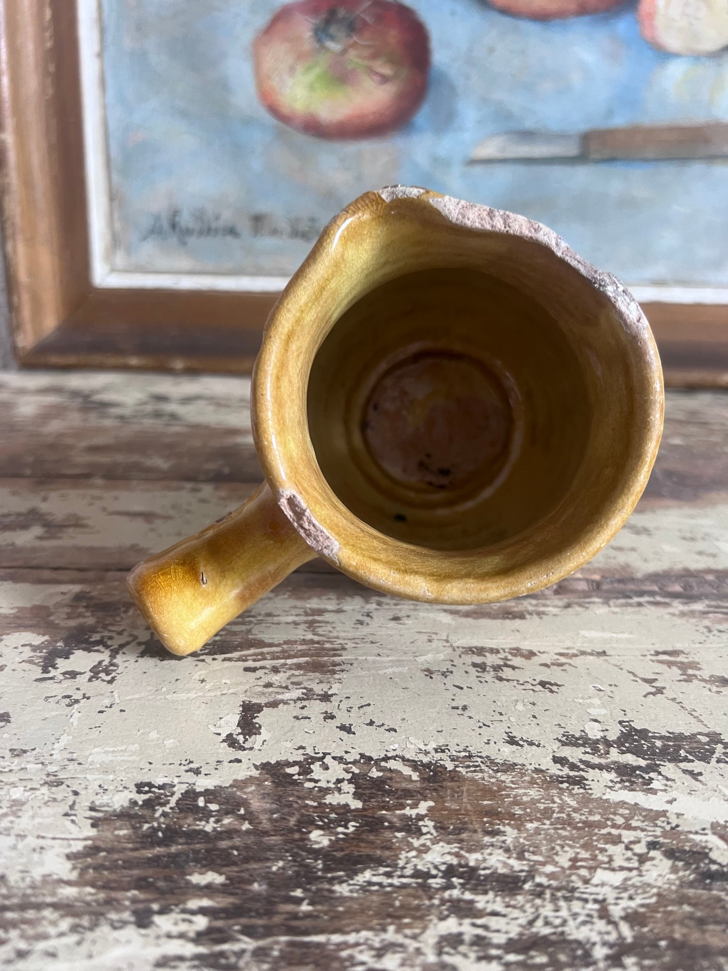 Small French Glazed cooking pot