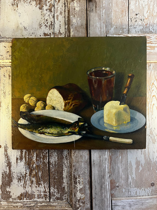 French Kitchen Still Life Oil Painting