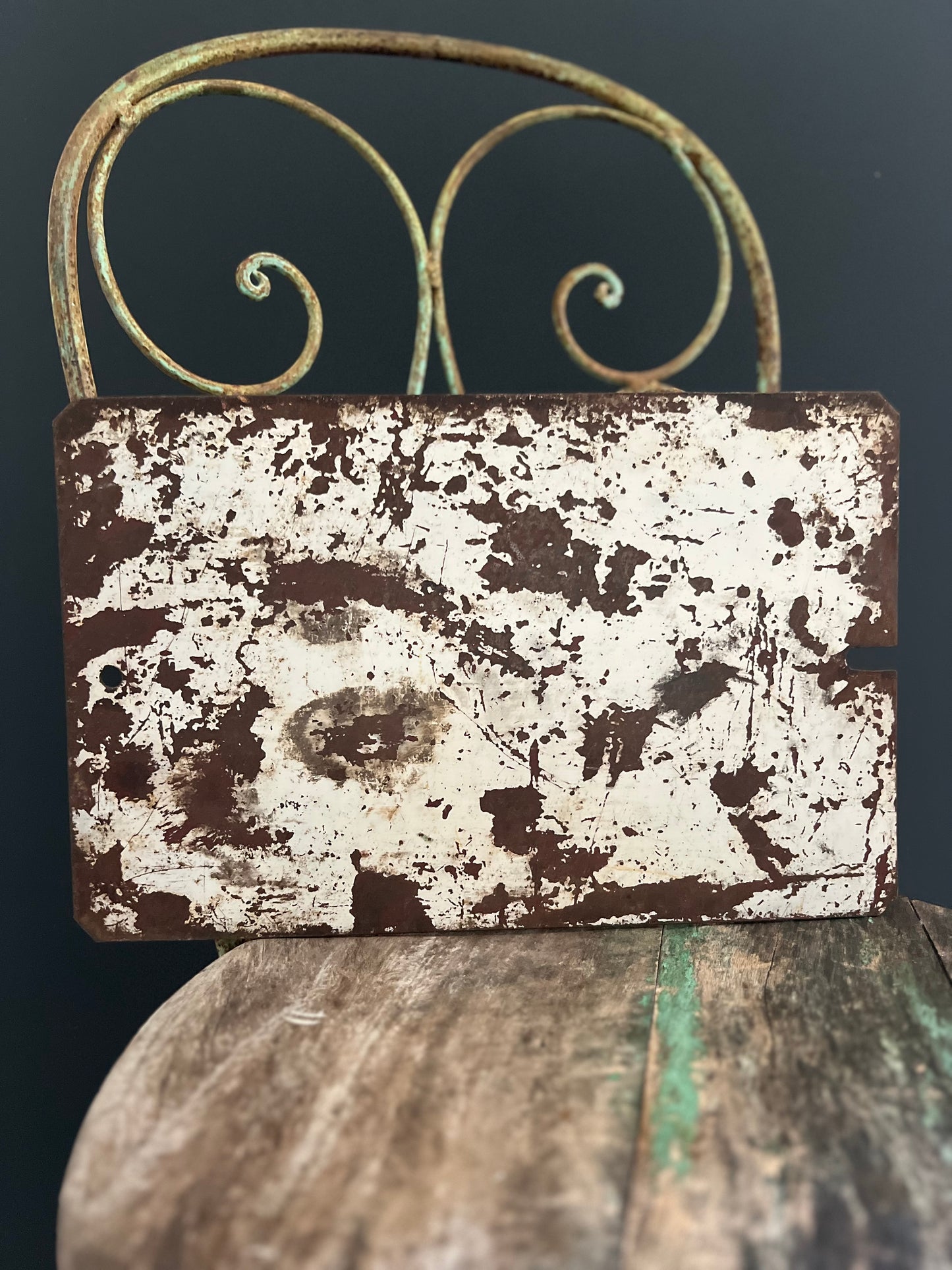 French Metal Train ‘Transport Customs’ Sign