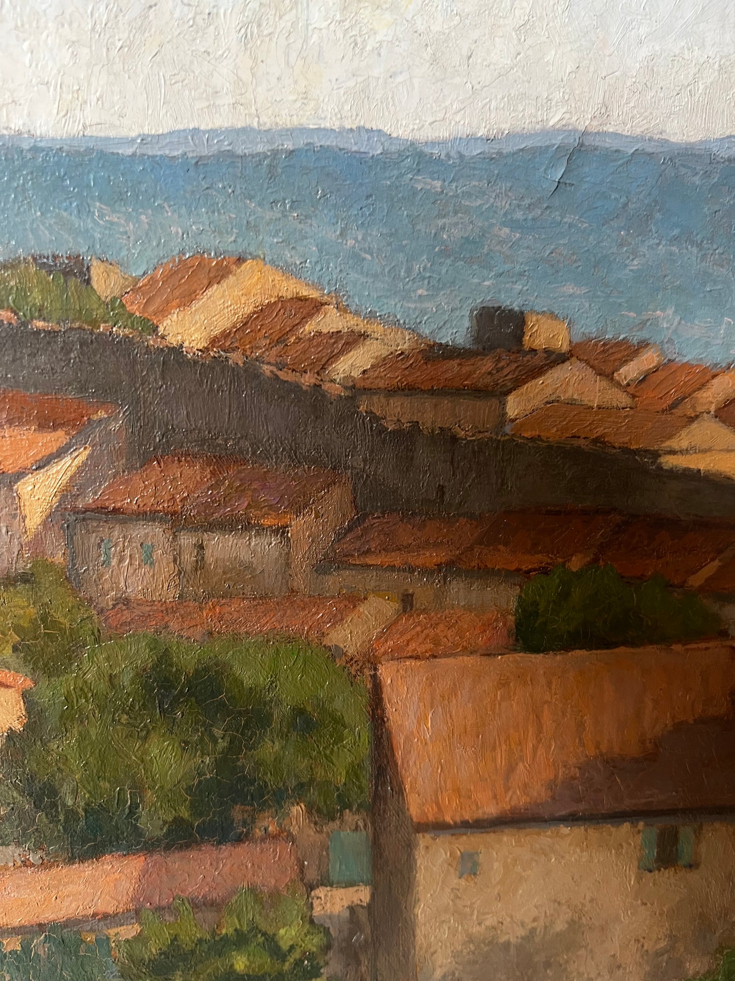 ‘Provence Town’ Beautiful French Oil Painting