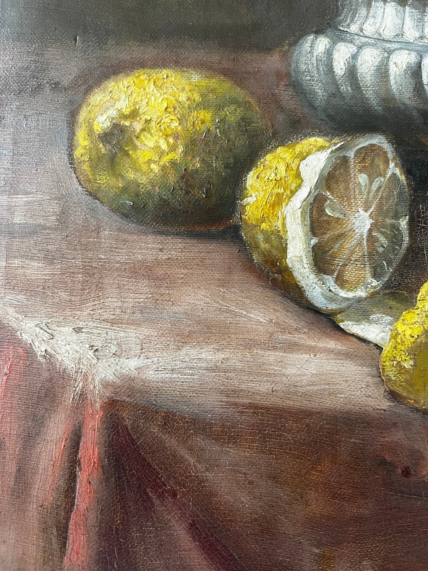 Gorgeous French oil on canvas still life painting