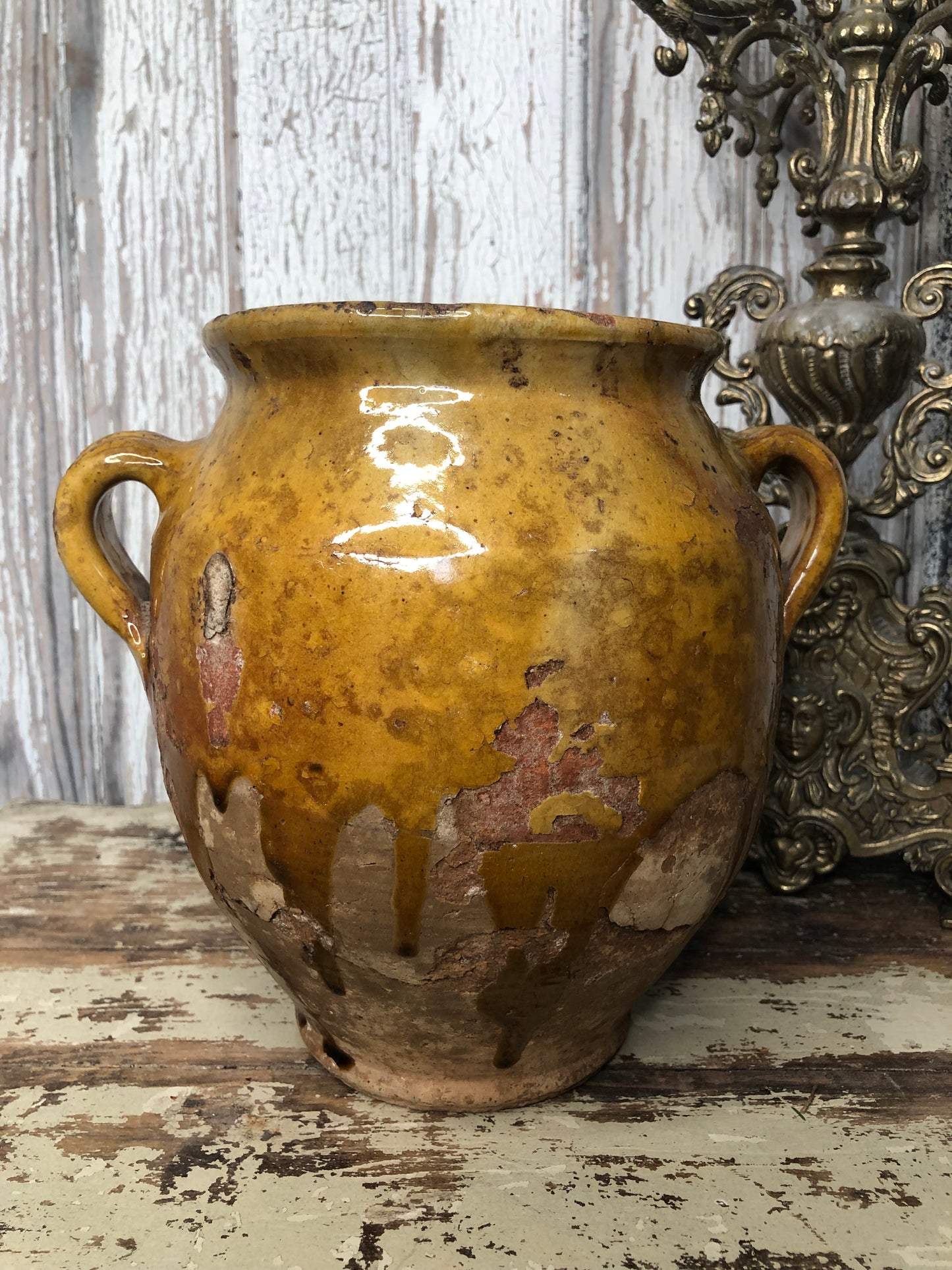 French Yellow Confit Pot Amazing Glaze