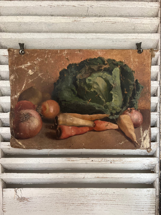 Wonderful French 19th Century Still Life Vegetable Painting