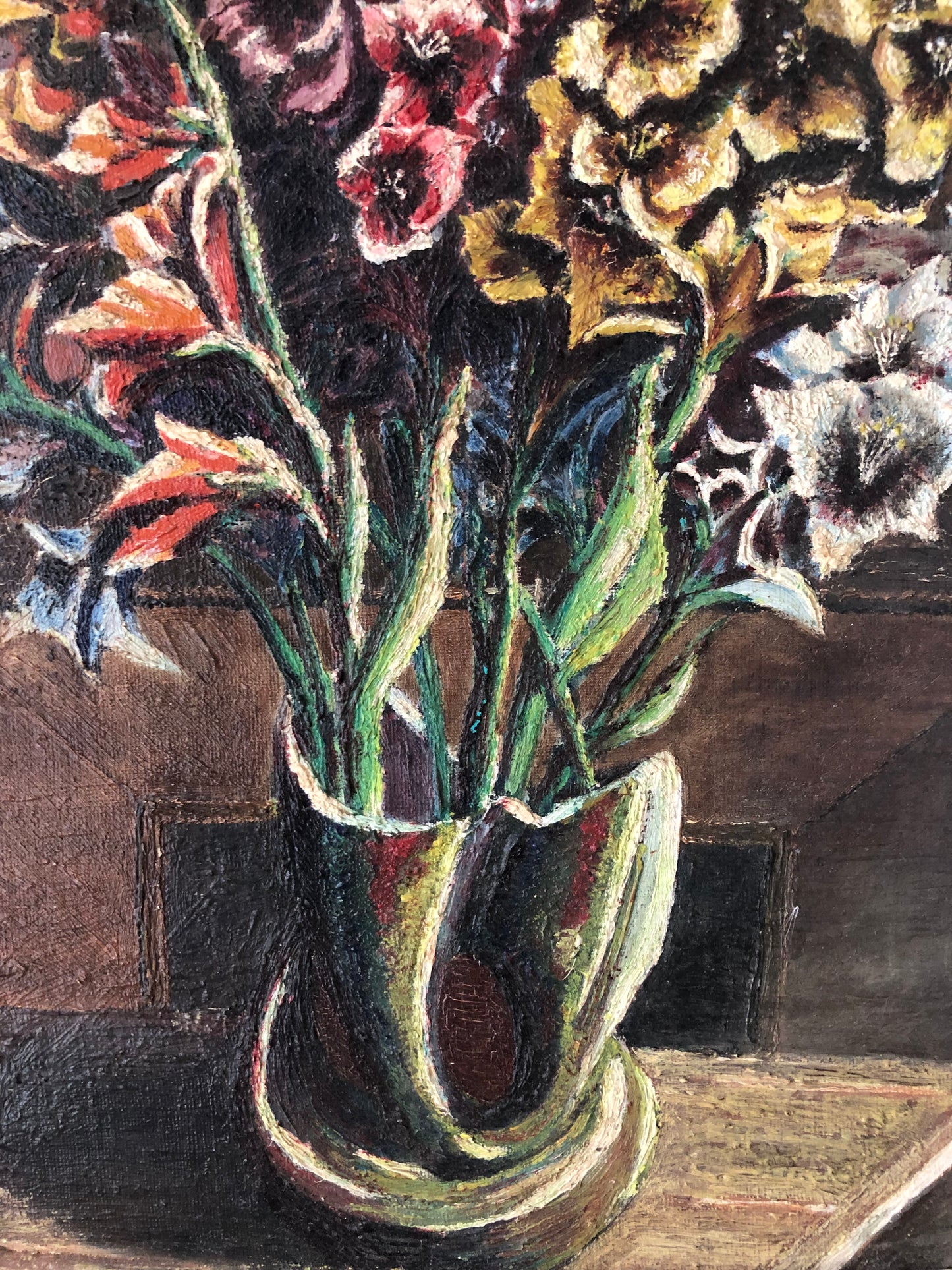 French mid century Gladioli Painting