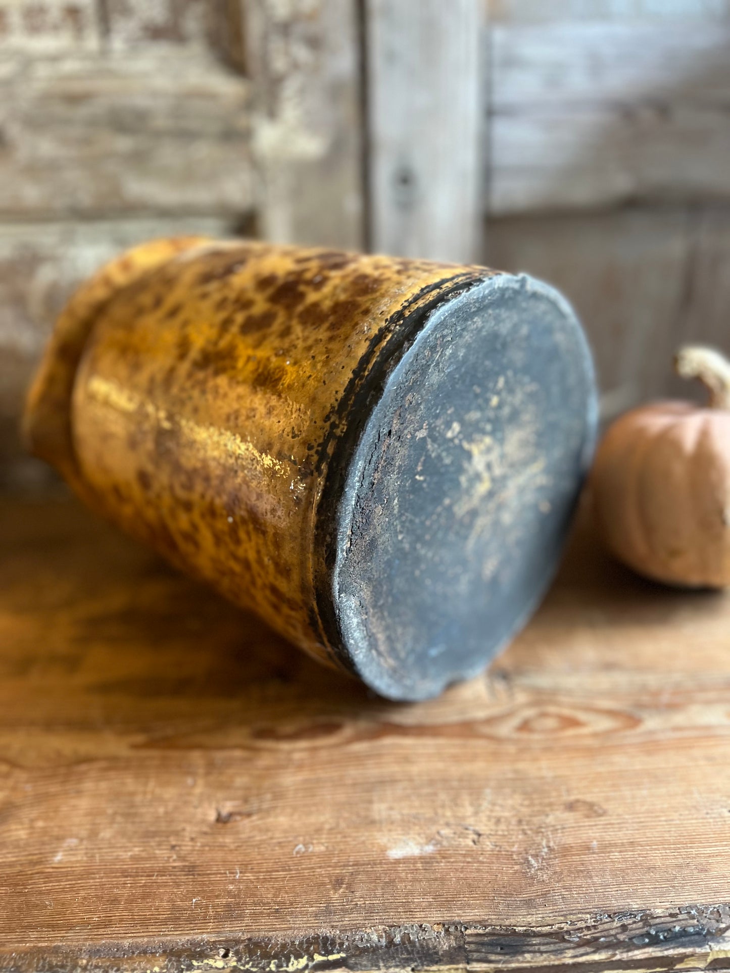 Large French Speckle Glazed Water Jug 19th Century