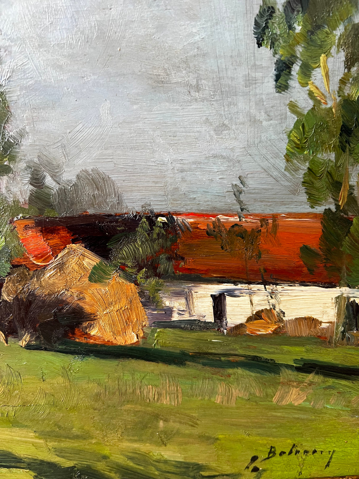 French Countryside Landscape Oil Painting