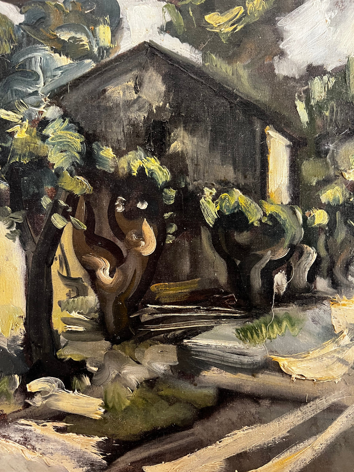 A striking French 1930’s French Oil Painting on Canvas