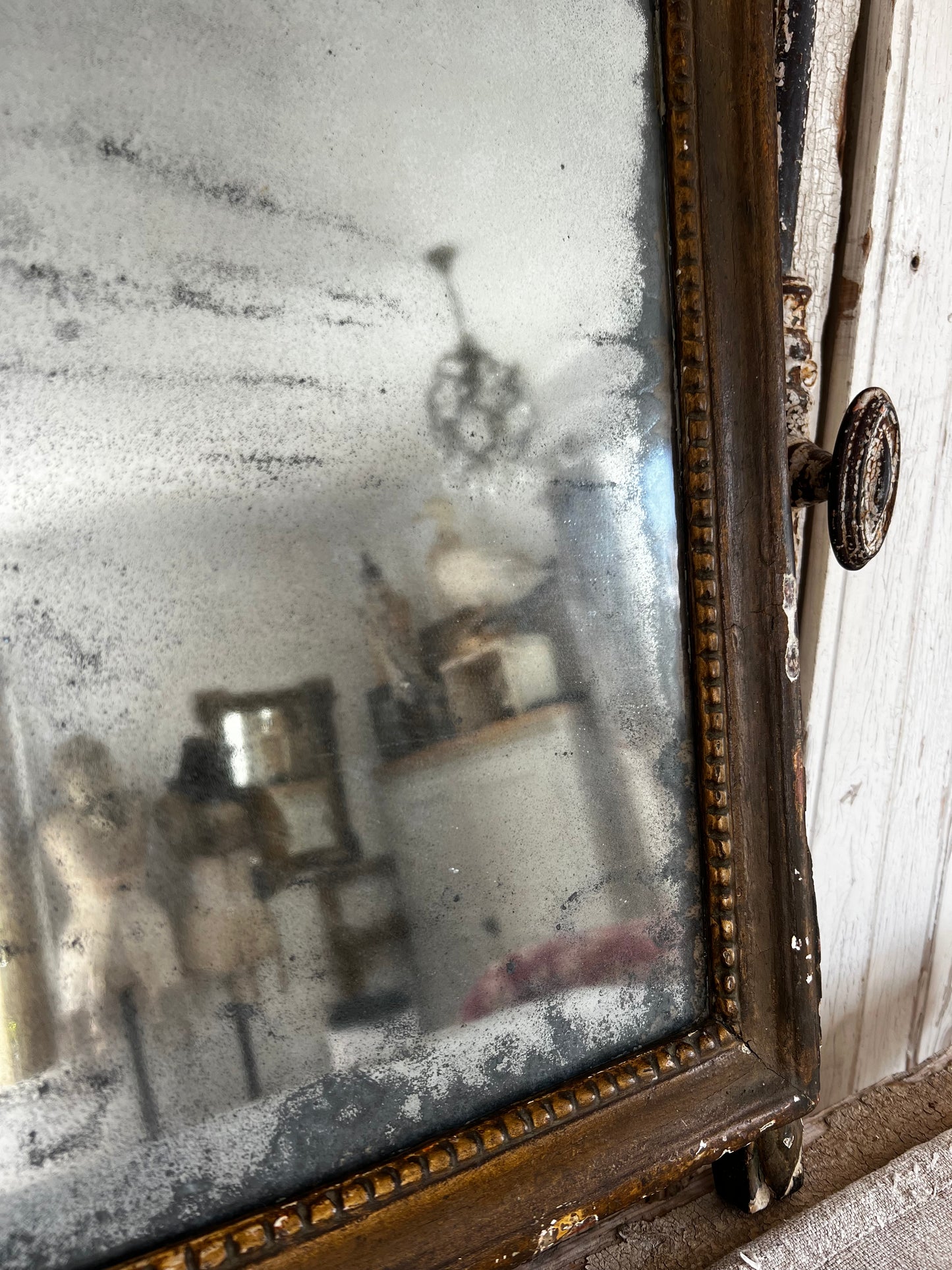 Beautiful 19th Century French Foxed Mirror