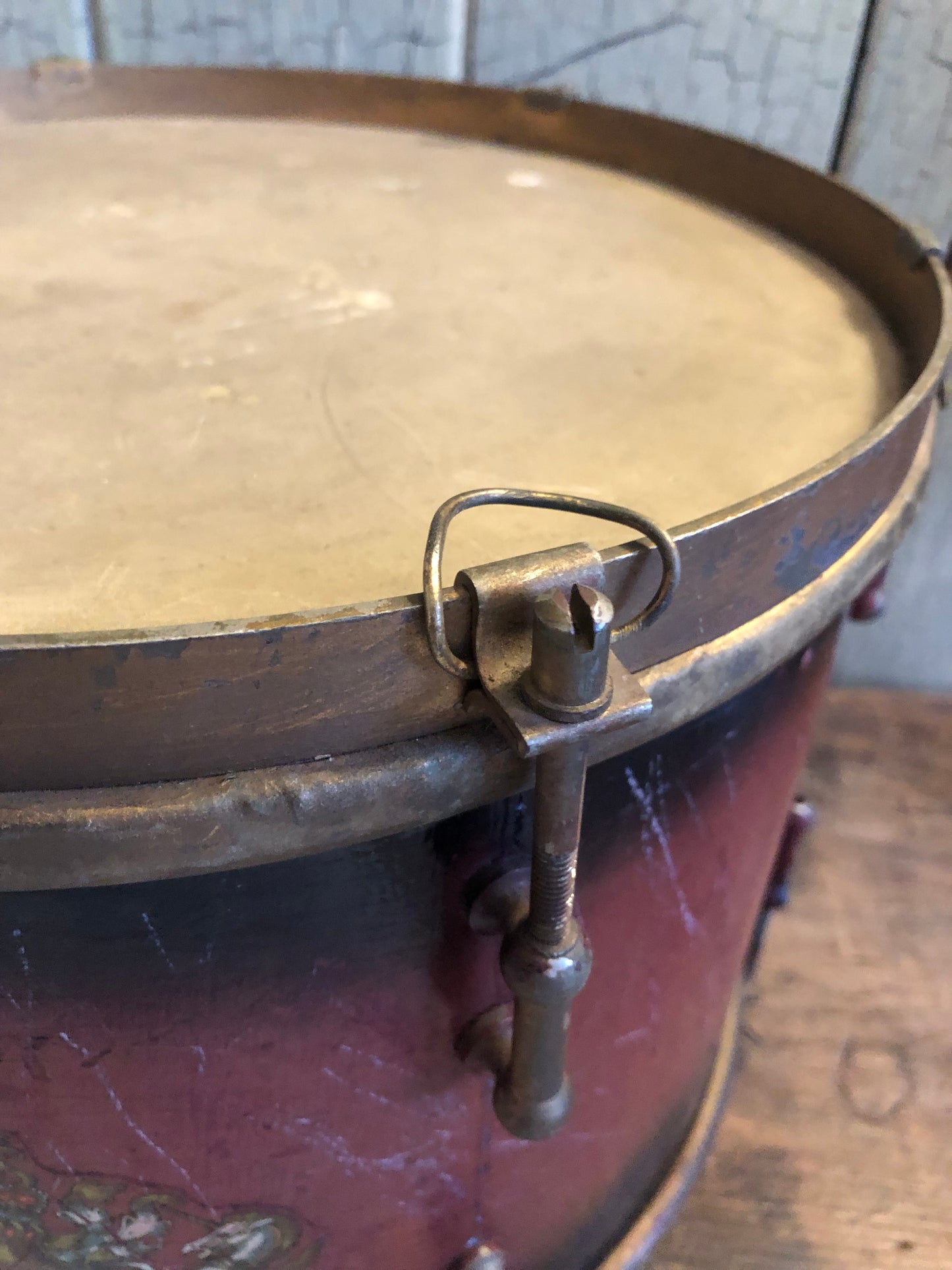 Vintage Snare Drum with Royal Coat of Arms