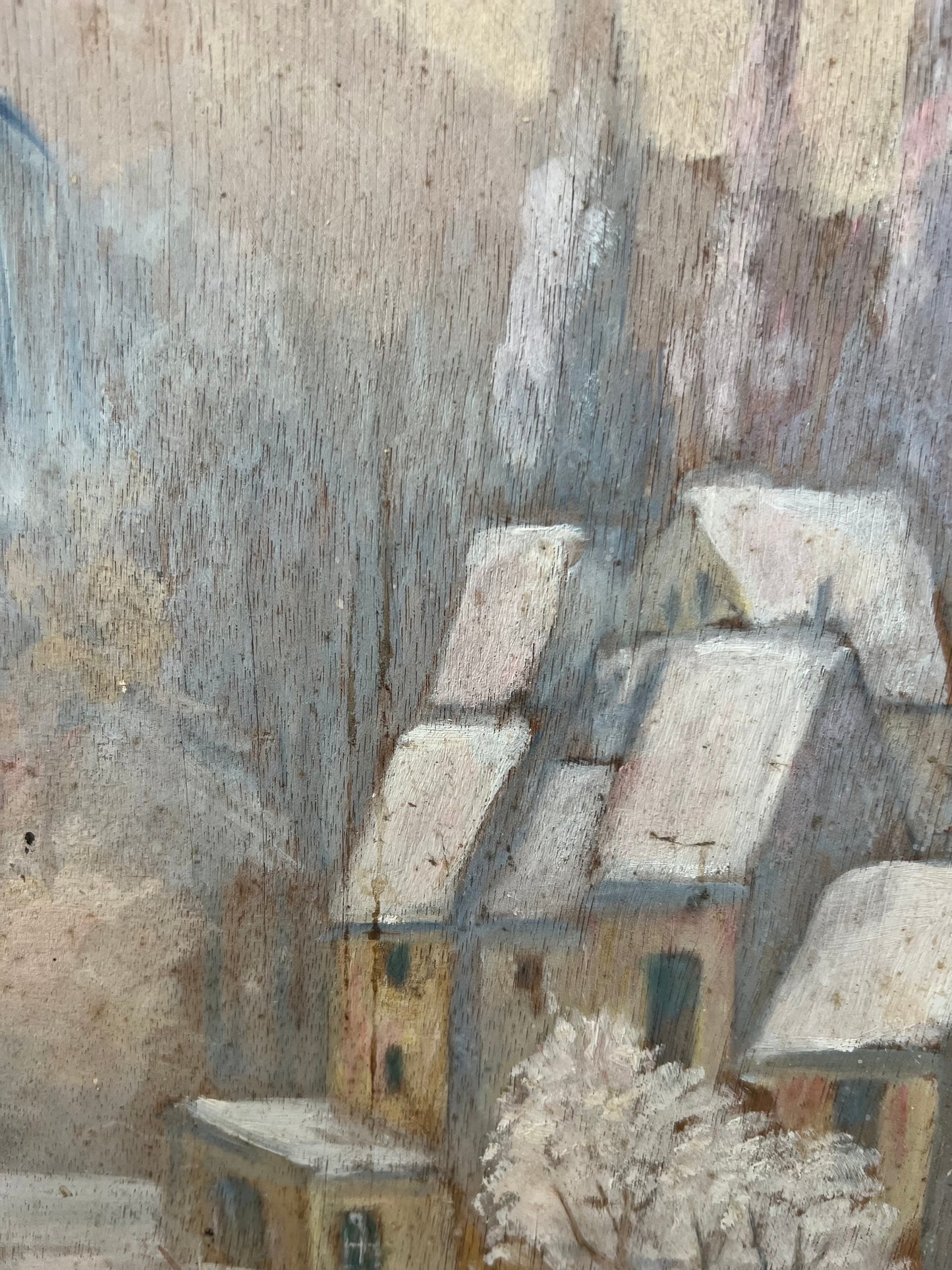 RESERVED / French scene Oil on wood panel 1934