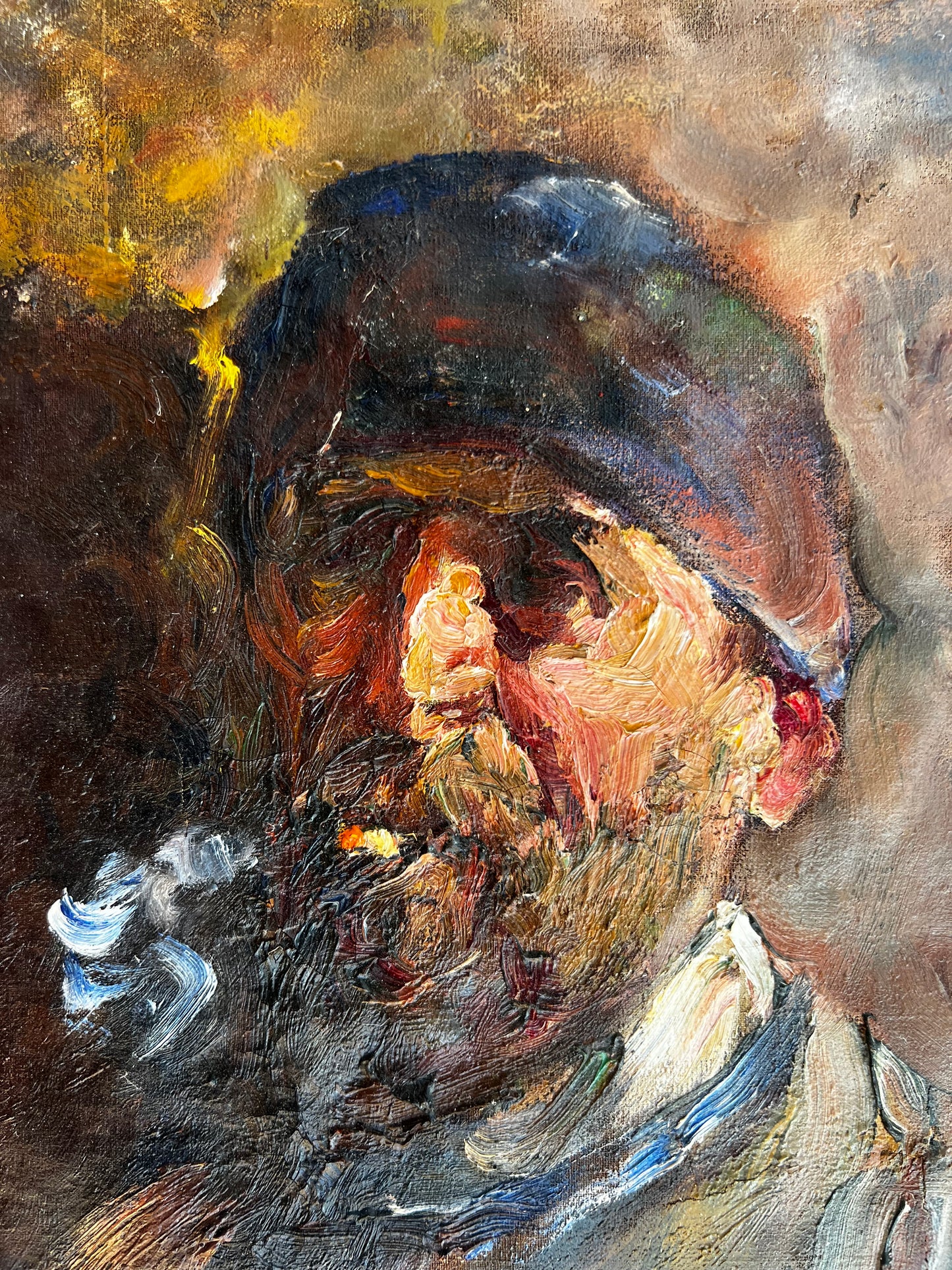French Oil on Canvas Portrait of an Artist