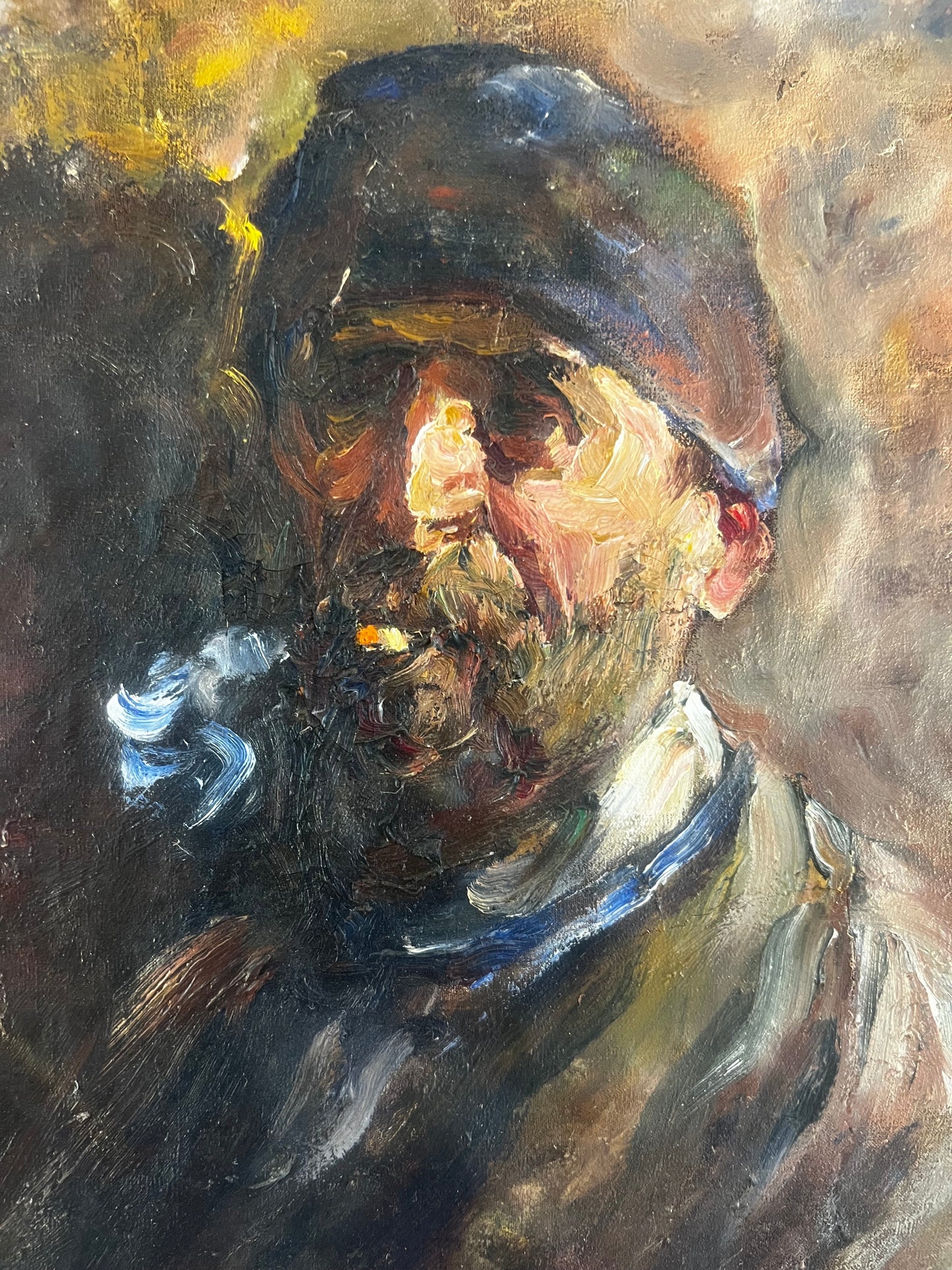 French Oil on Canvas Portrait of an Artist