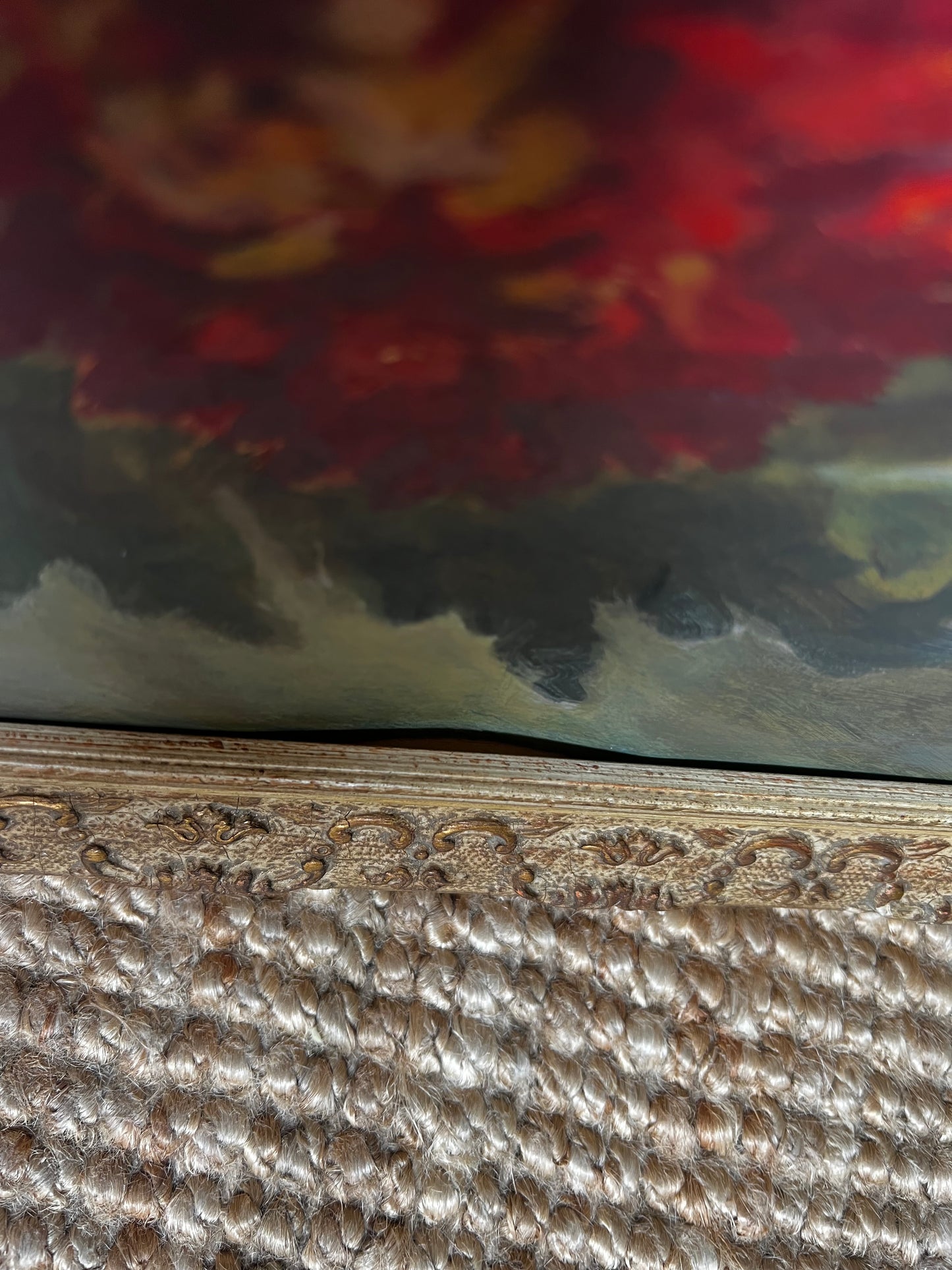 Large Framed Floral oil Painting on Board