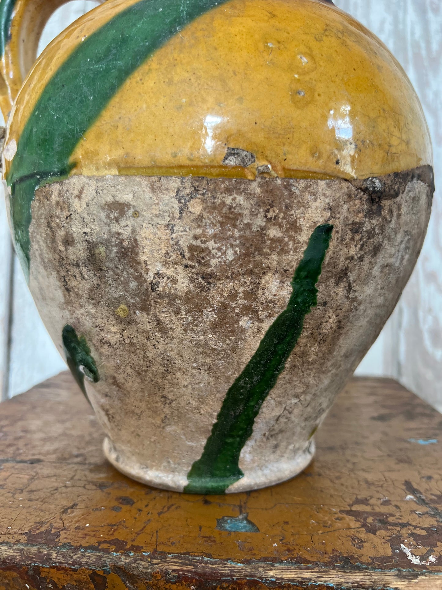 Unique French 19th Century Olive Oil Pot from Beziers