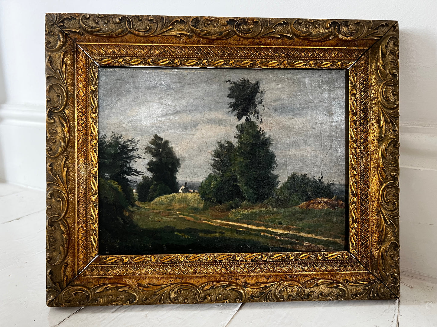 Stunning French 19th Century Landscape Oil Painting on Canvas