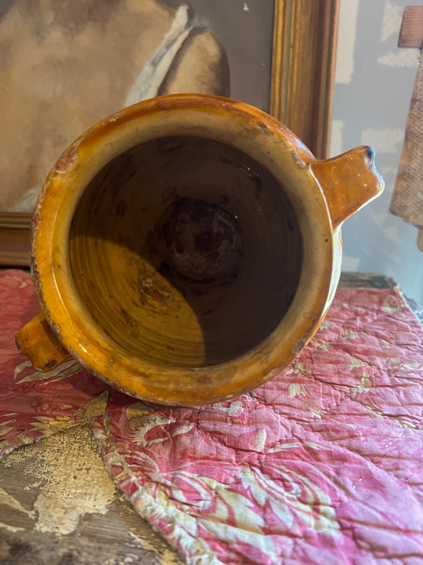 Rare Small Size Antique French Confit Pot