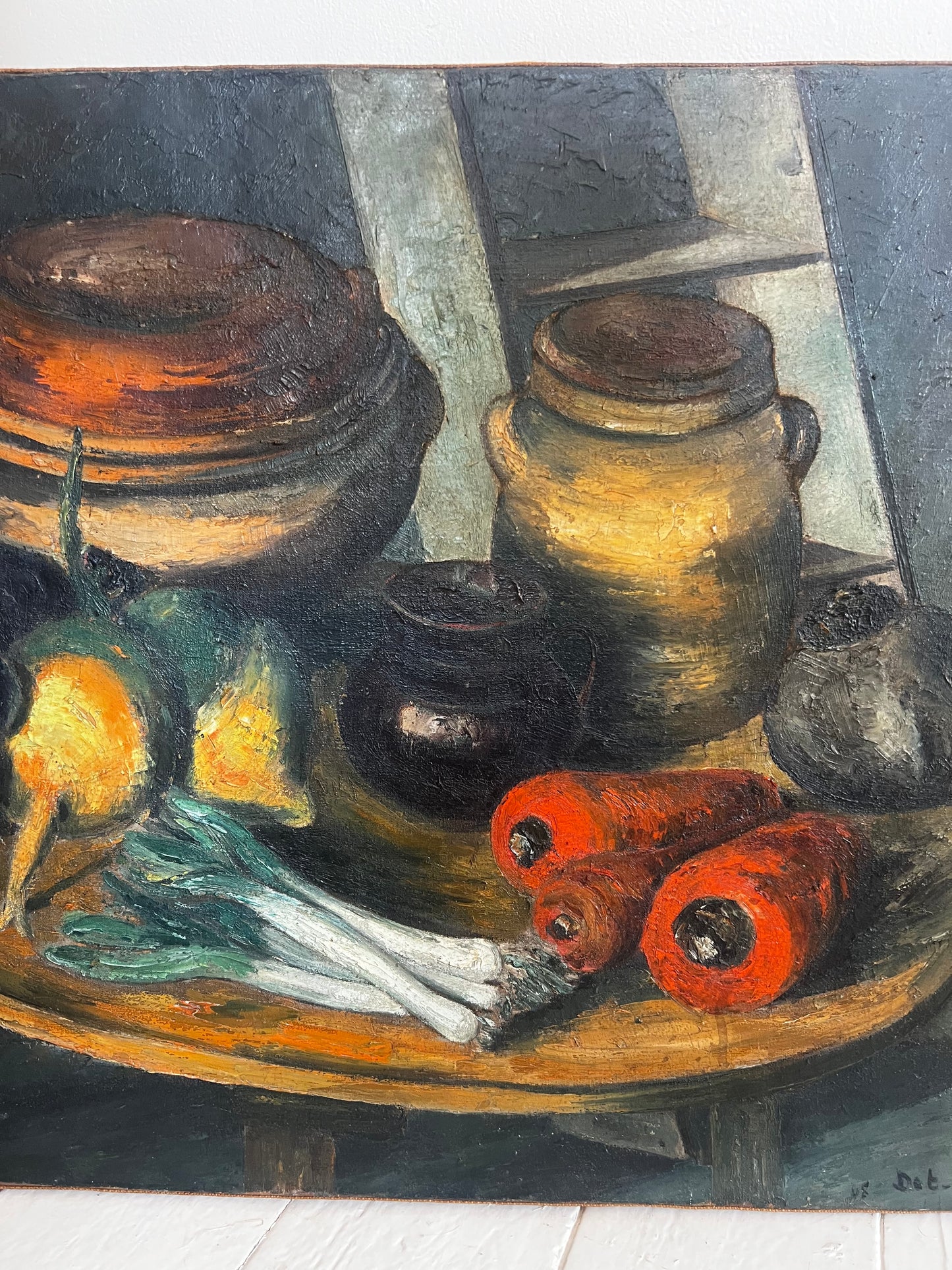 Superb French Large Still Life Oil Painting On Canvas