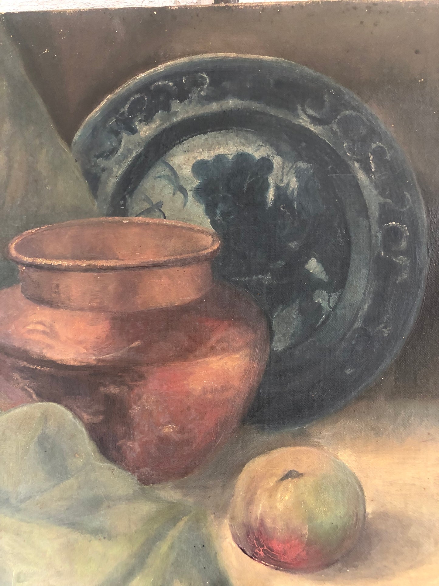 RESERVED British oil on canvas still life painting C.1900