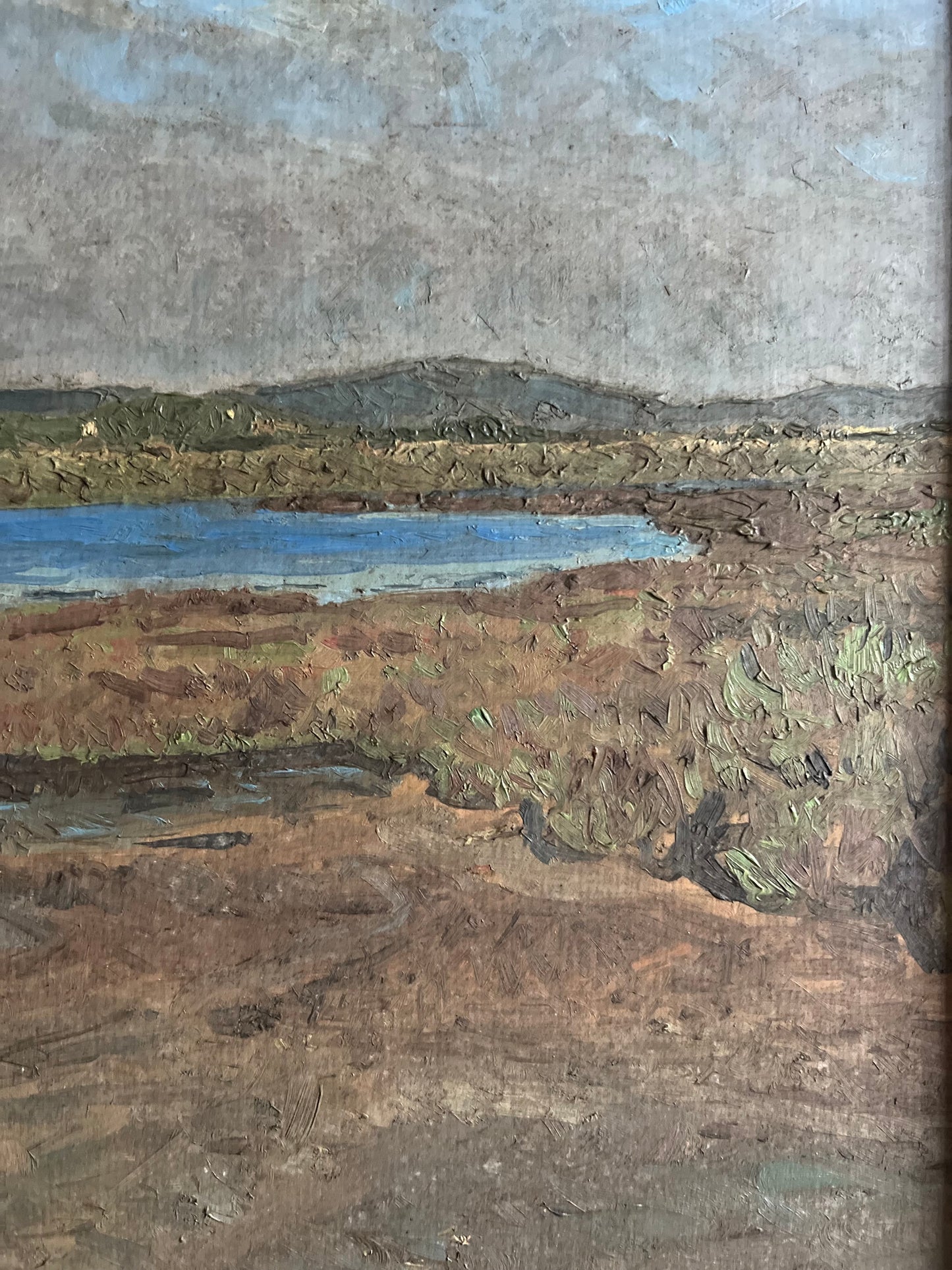 French Oil Painting in beautiful frame ‘Lake View’