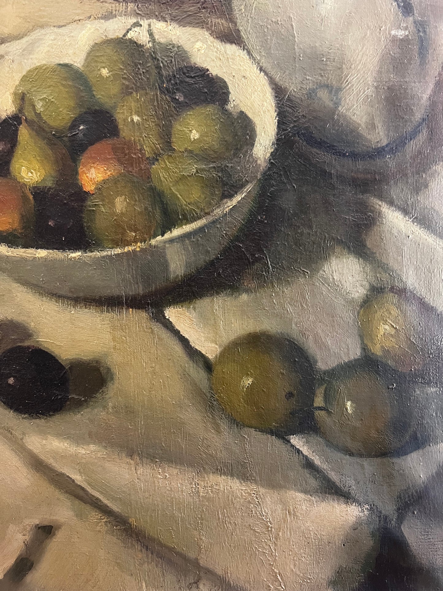 Stunning Still Life Oil Painting on Canvas by Pierre Hendrix 1913-1995 ‘Olives’