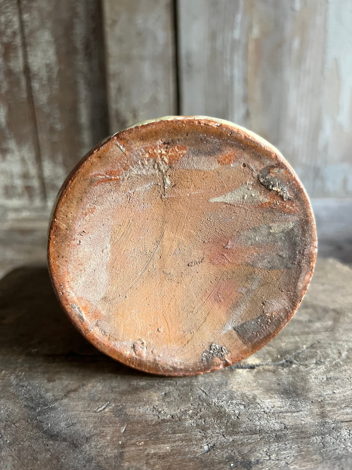 French Antique Yellow Confiture Pot