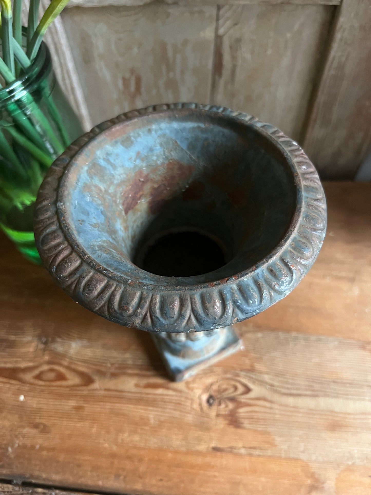 Pale Blue Old French Urn