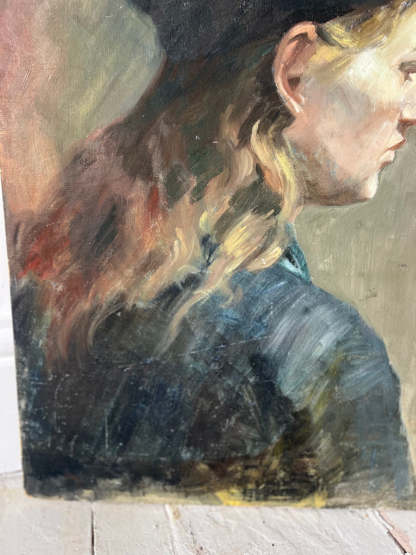 Double sided French Portrait Oil Painting